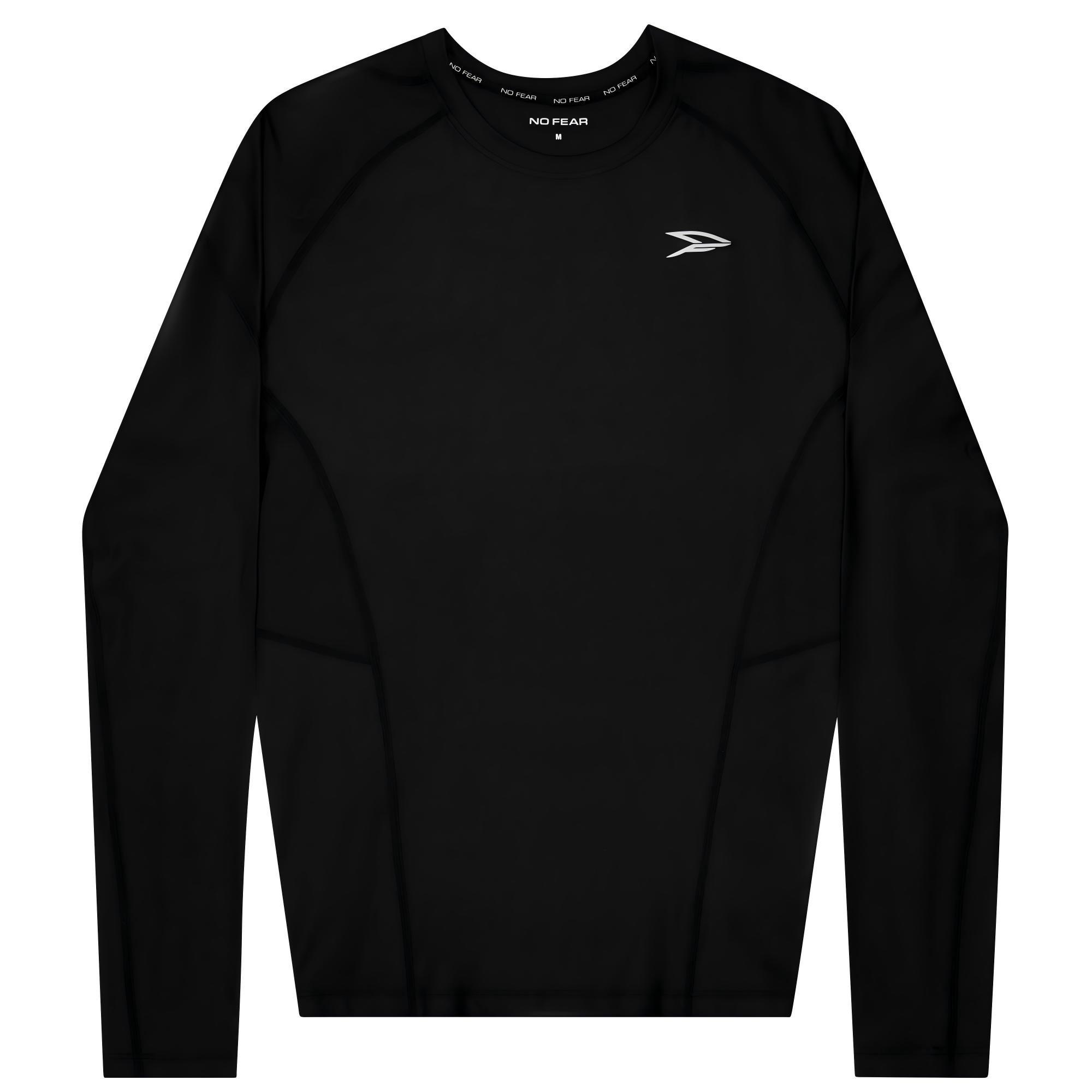 Black - No Fear - No Fear Raglan Compression Long-Sleeve Top Mens - 1