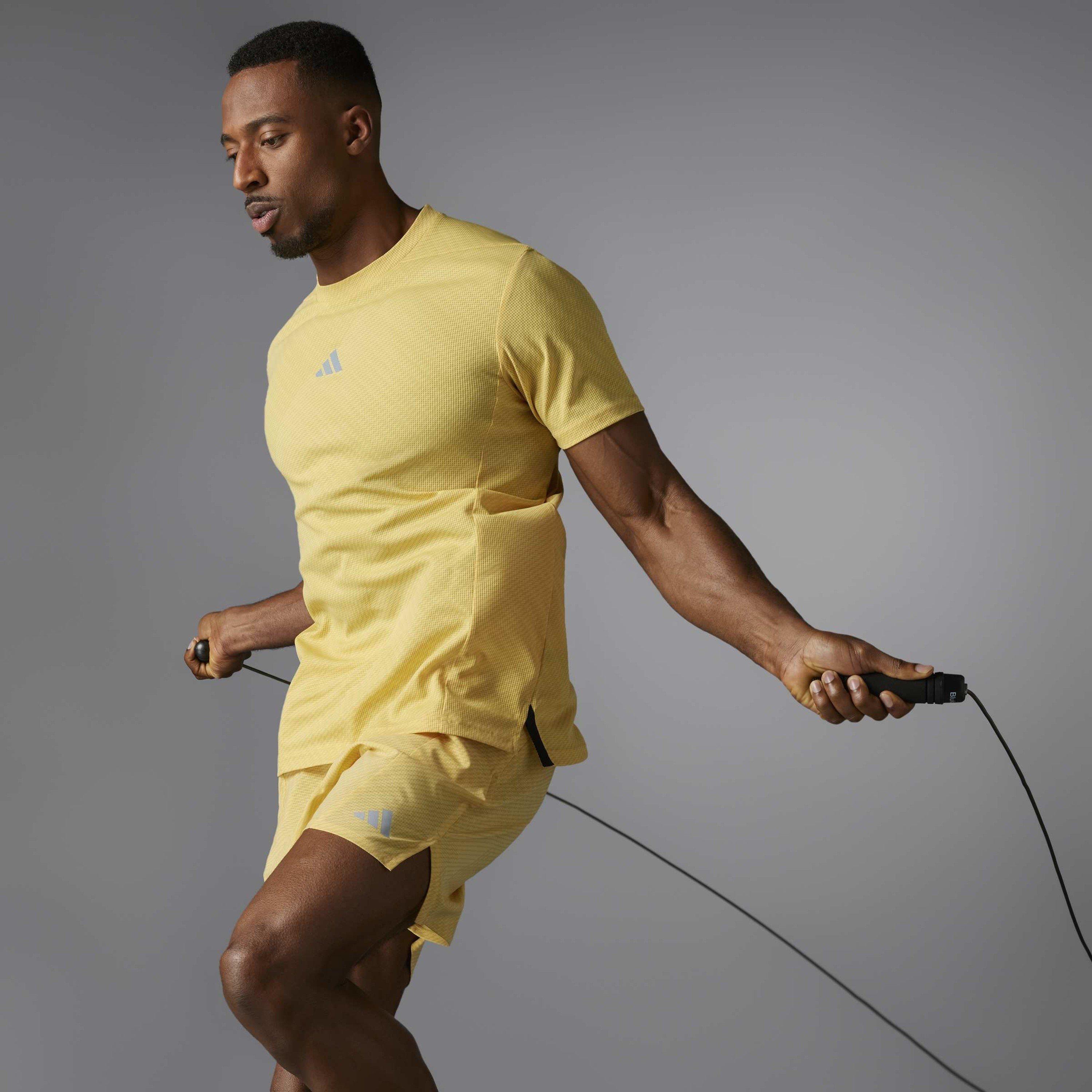 Amarillo - adidas - All Over Print Short Sleeve Performance Gym Top - 8