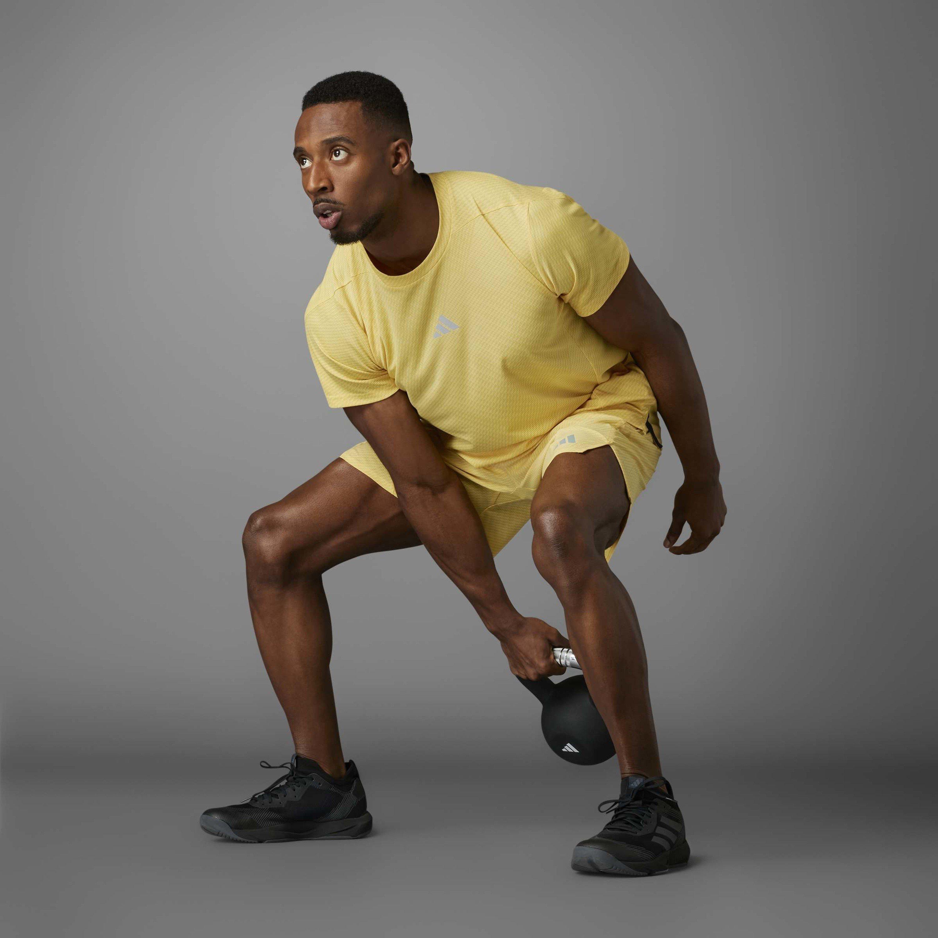 Amarillo - adidas - All Over Print Short Sleeve Performance Gym Top - 10