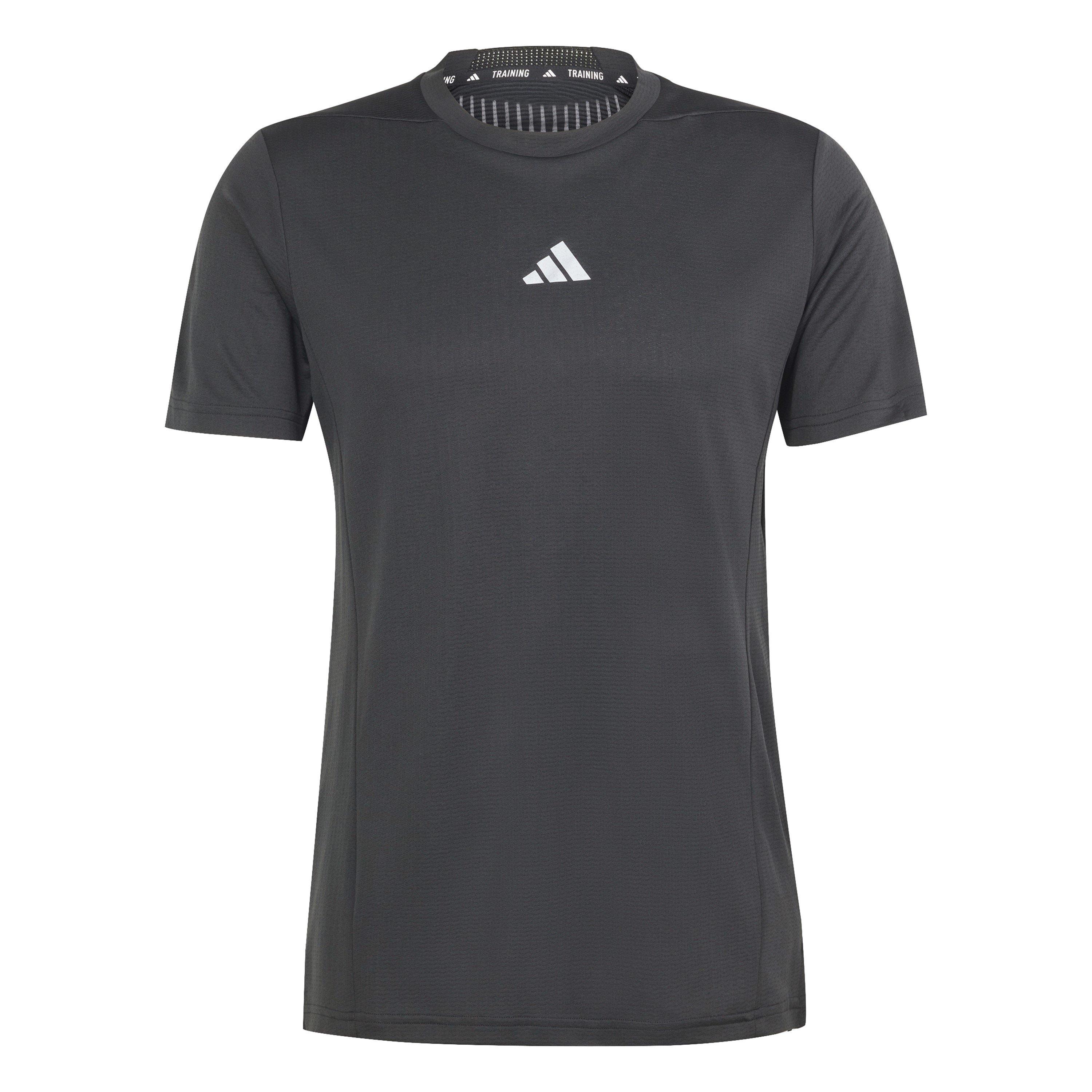 Black - adidas - Men's Short Sleeve Performance Gym Top