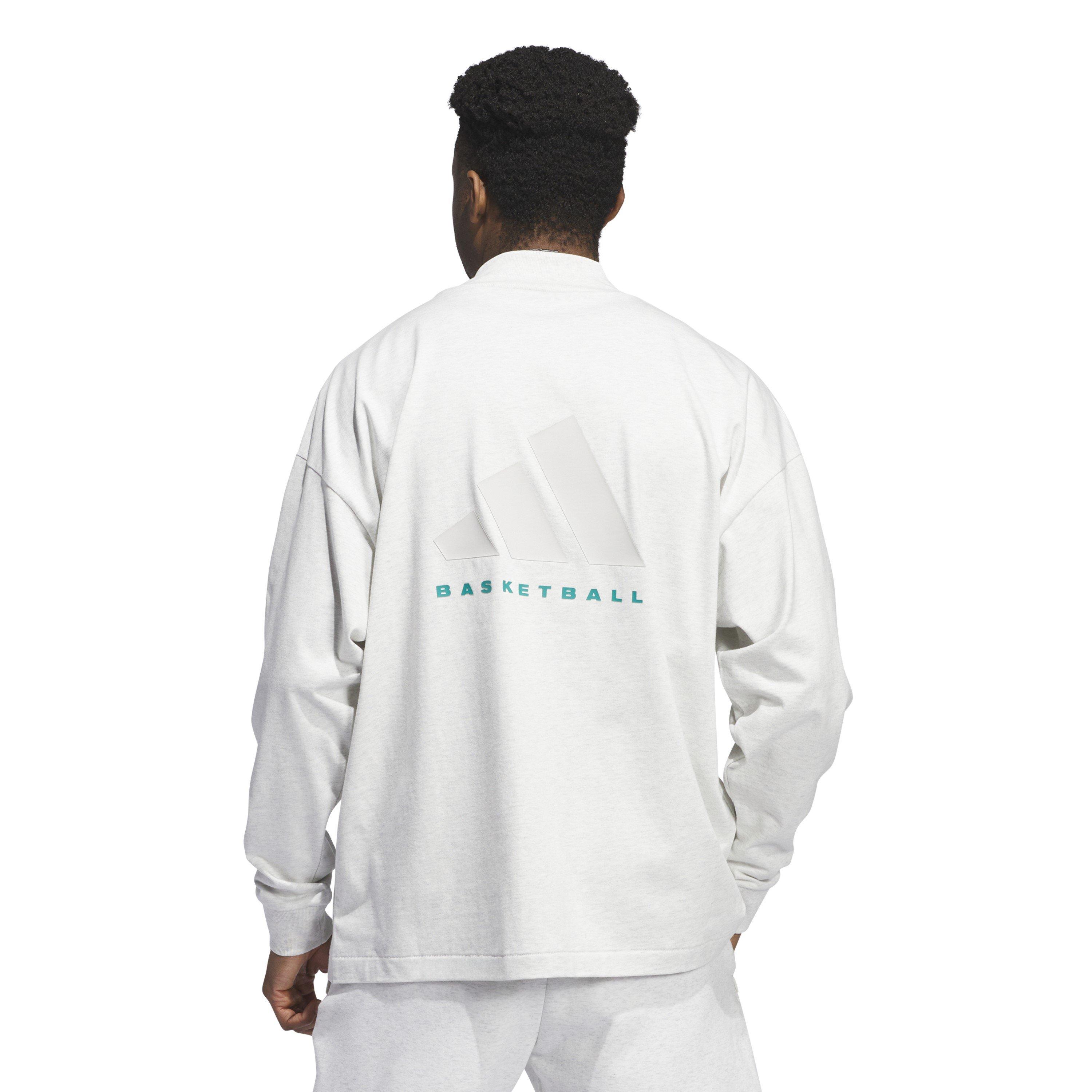 Grey - adidas - One Bb L/S Tee Gym Top Mens - 6