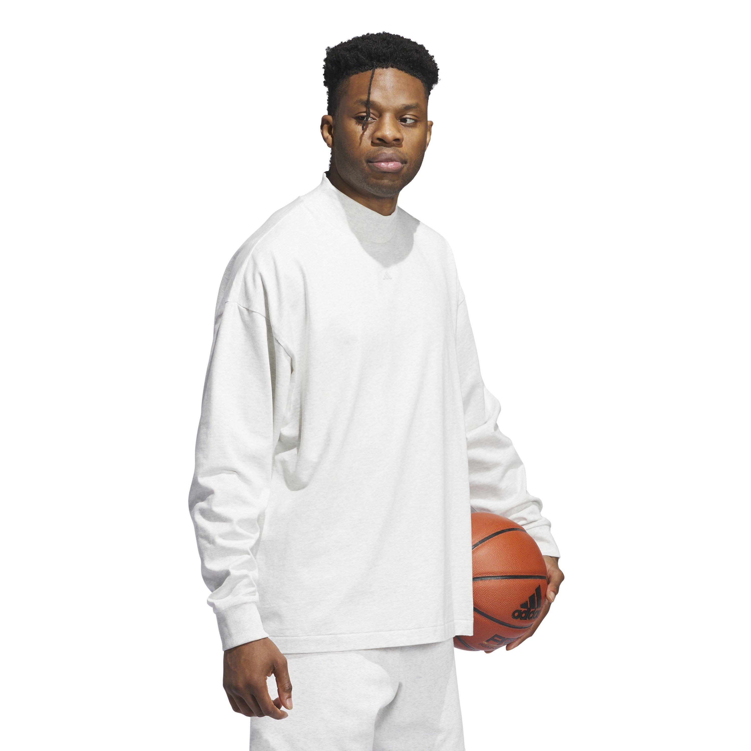 Grey - adidas - One Bb L/S Tee Gym Top Mens - 7