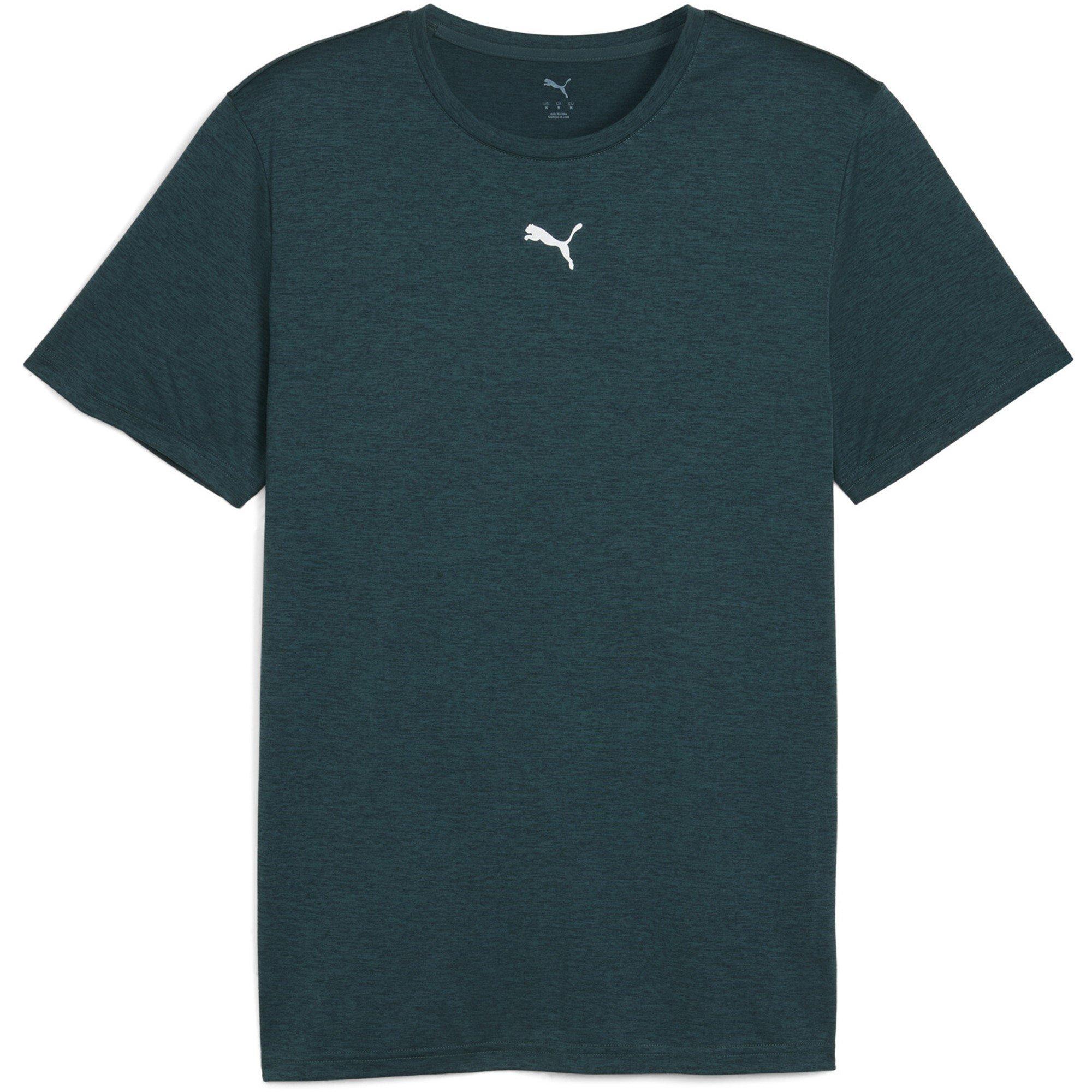 Puma Men's Tad Short Sleeve Performance Gym Top - Green Terrain - S