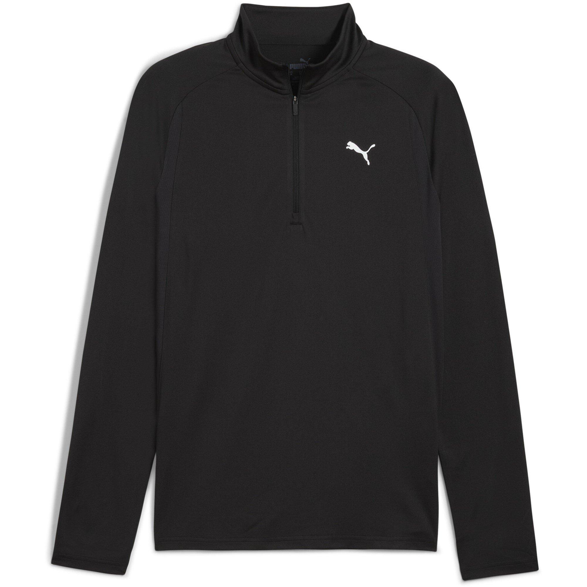 Puma Men's Tad Qz Long Sleeve Performance Gym Top - Black - 2XL