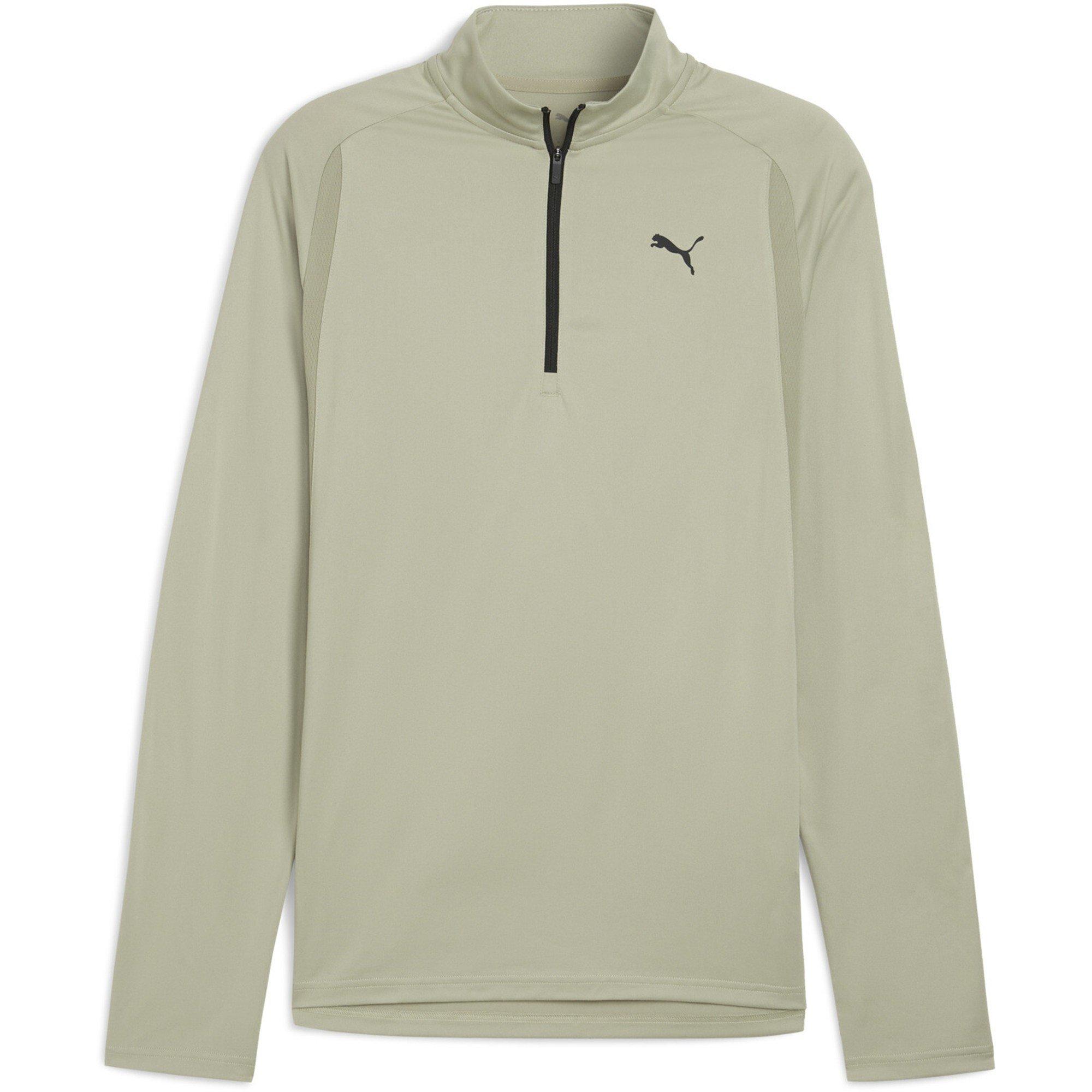 Puma Men's Tad Qz Long Sleeve Performance Gym Top - Lux Army - 2XL