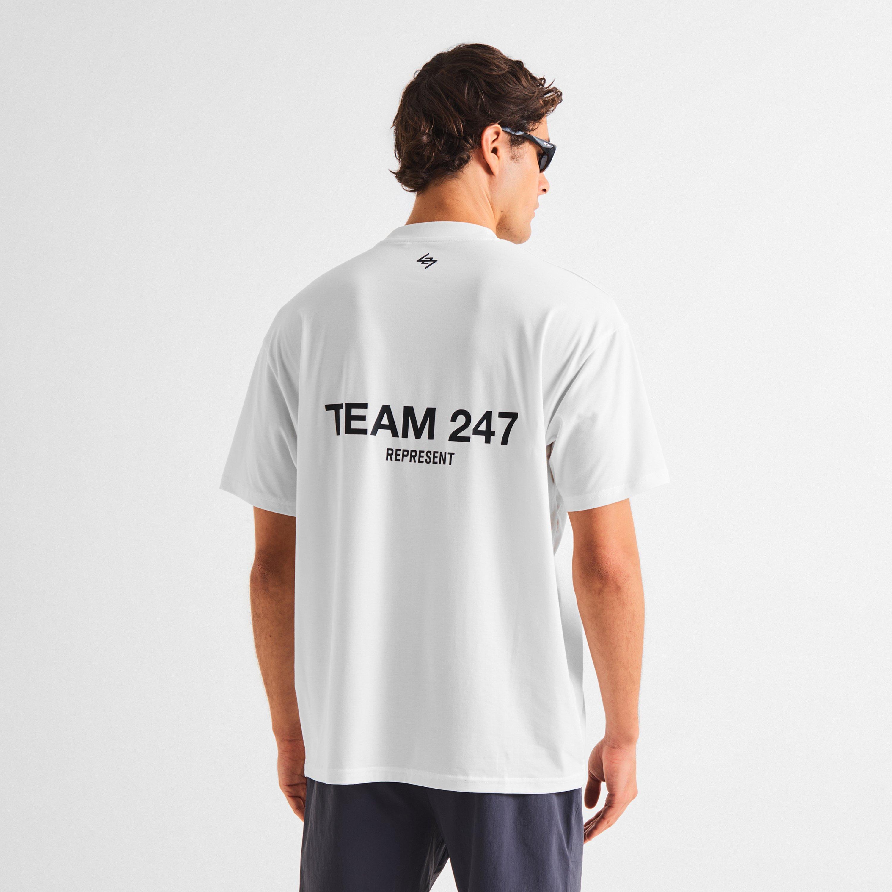 Flat White - Represent 247 - Men's Team 247 Short-Sleeve Oversized-Fit T-Shirt - 4