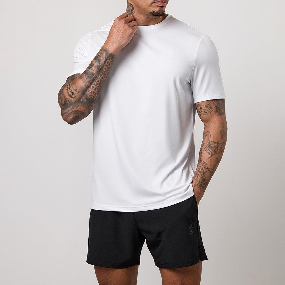 White - Gym King - Gym King Victory Performance Poly Tee - White - 3