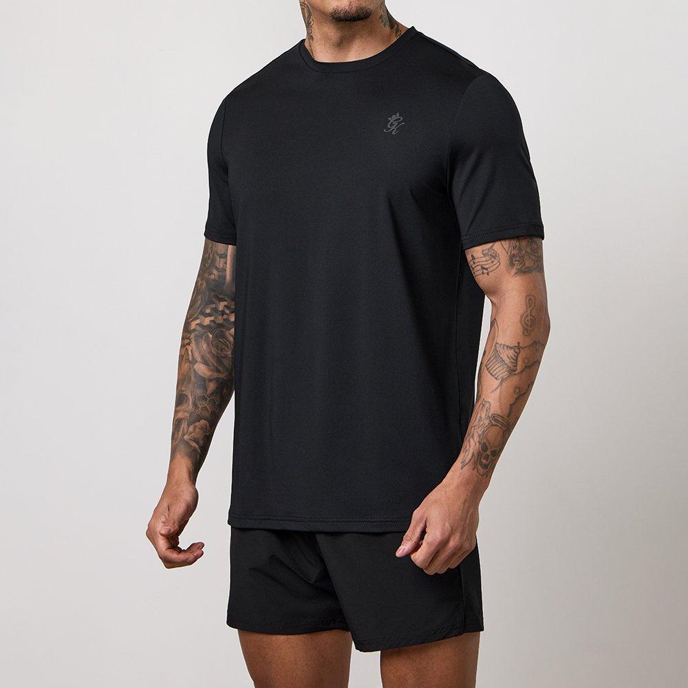 Schwarz - Gym King - Gym King Victory Performance Poly Tee - Black - 3
