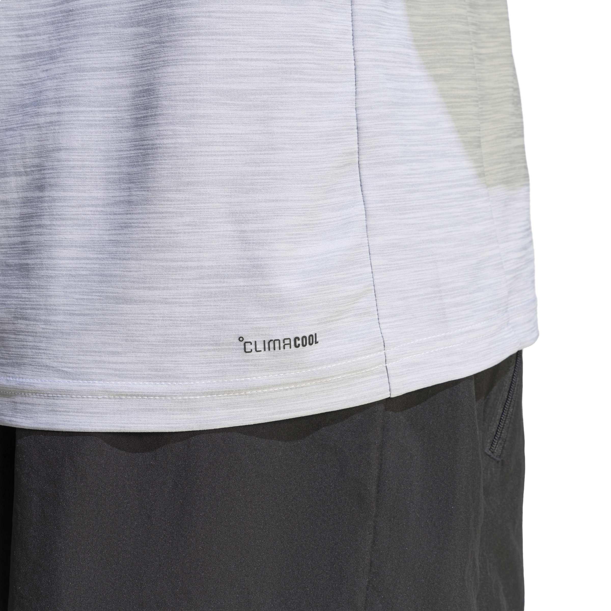 White Melange - adidas - Men's Long Sleeve Performance Gym Top - 5