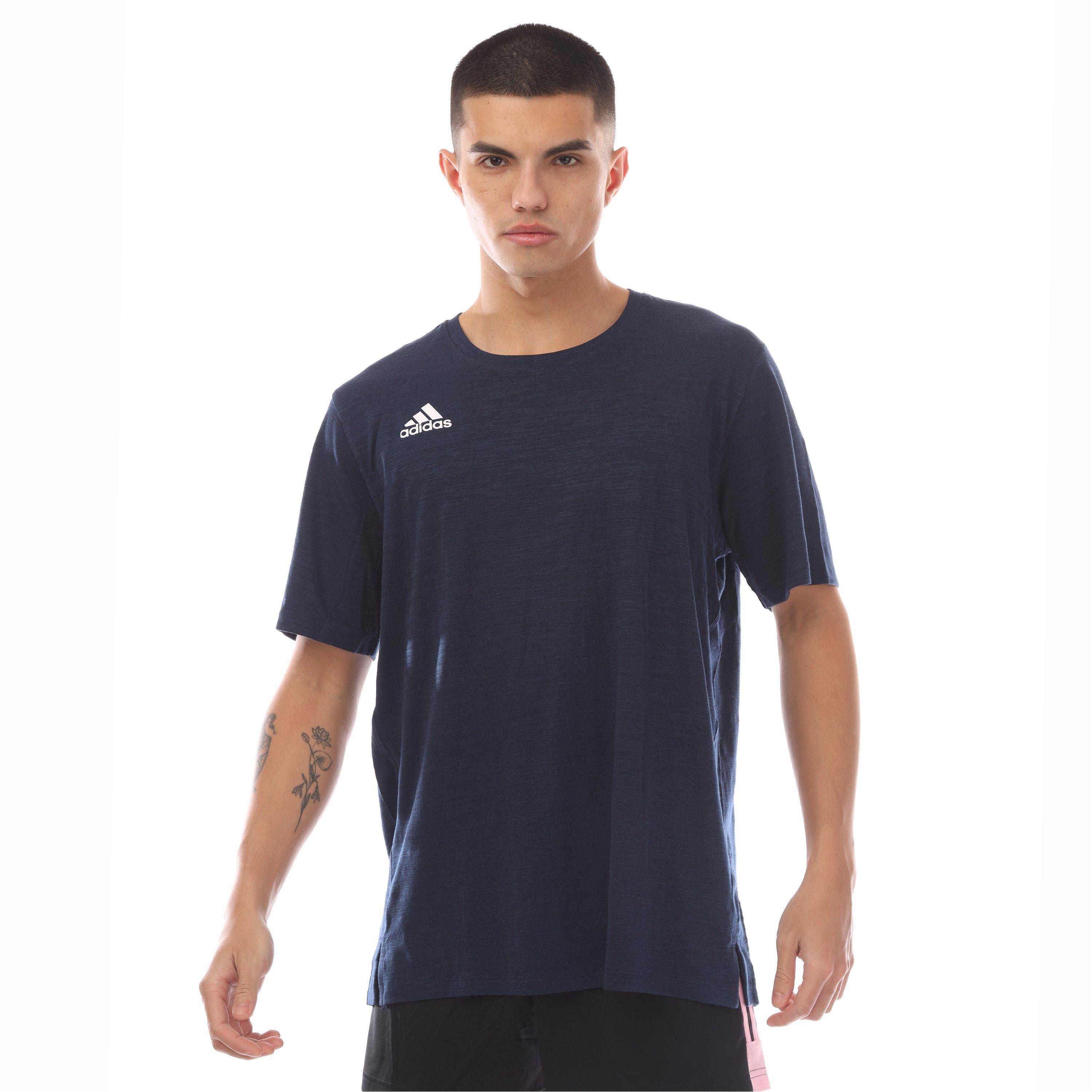 Adidas Men's Cotton T-Shirt Adults - Navy - XS