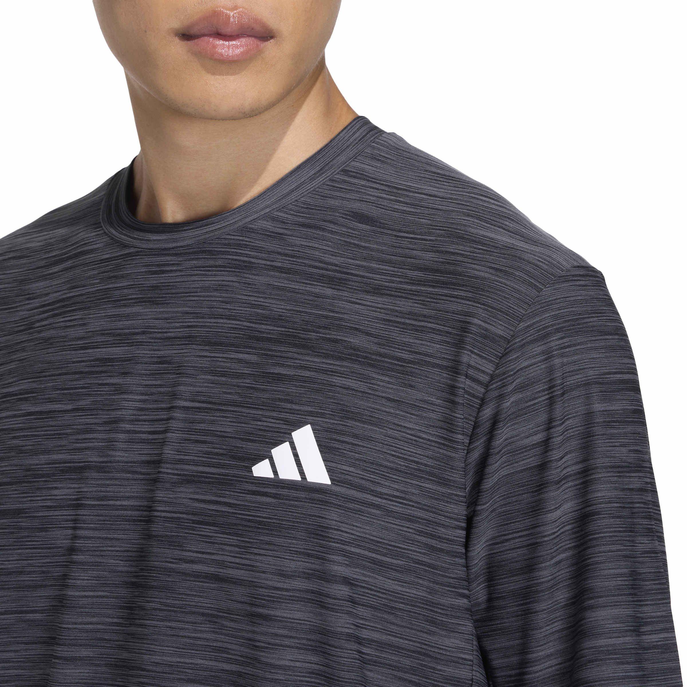 Black/Melange - adidas - Men's Short Sleeve Performance Gym Top - 4