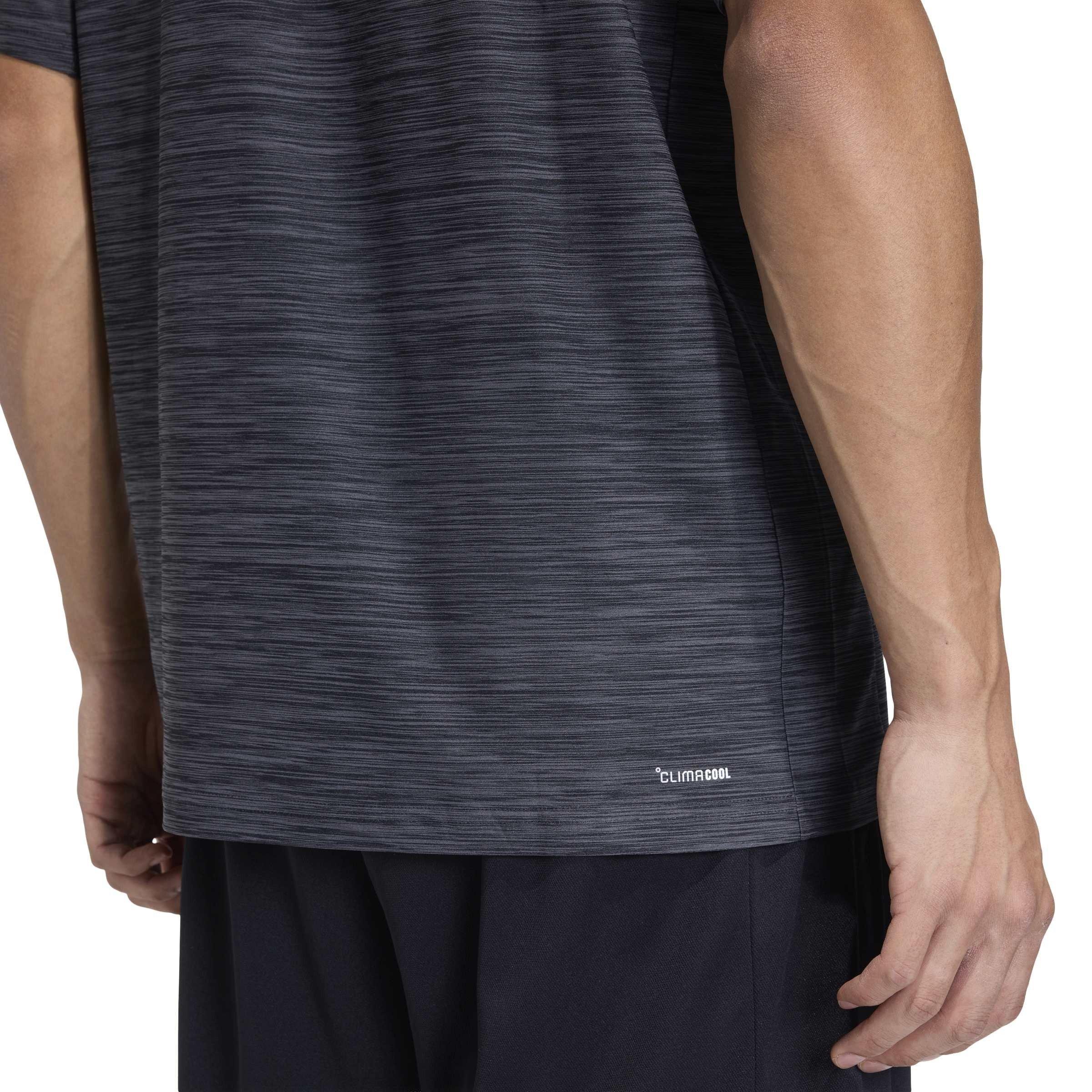 Black/Melange - adidas - Men's Short Sleeve Performance Gym Top - 5