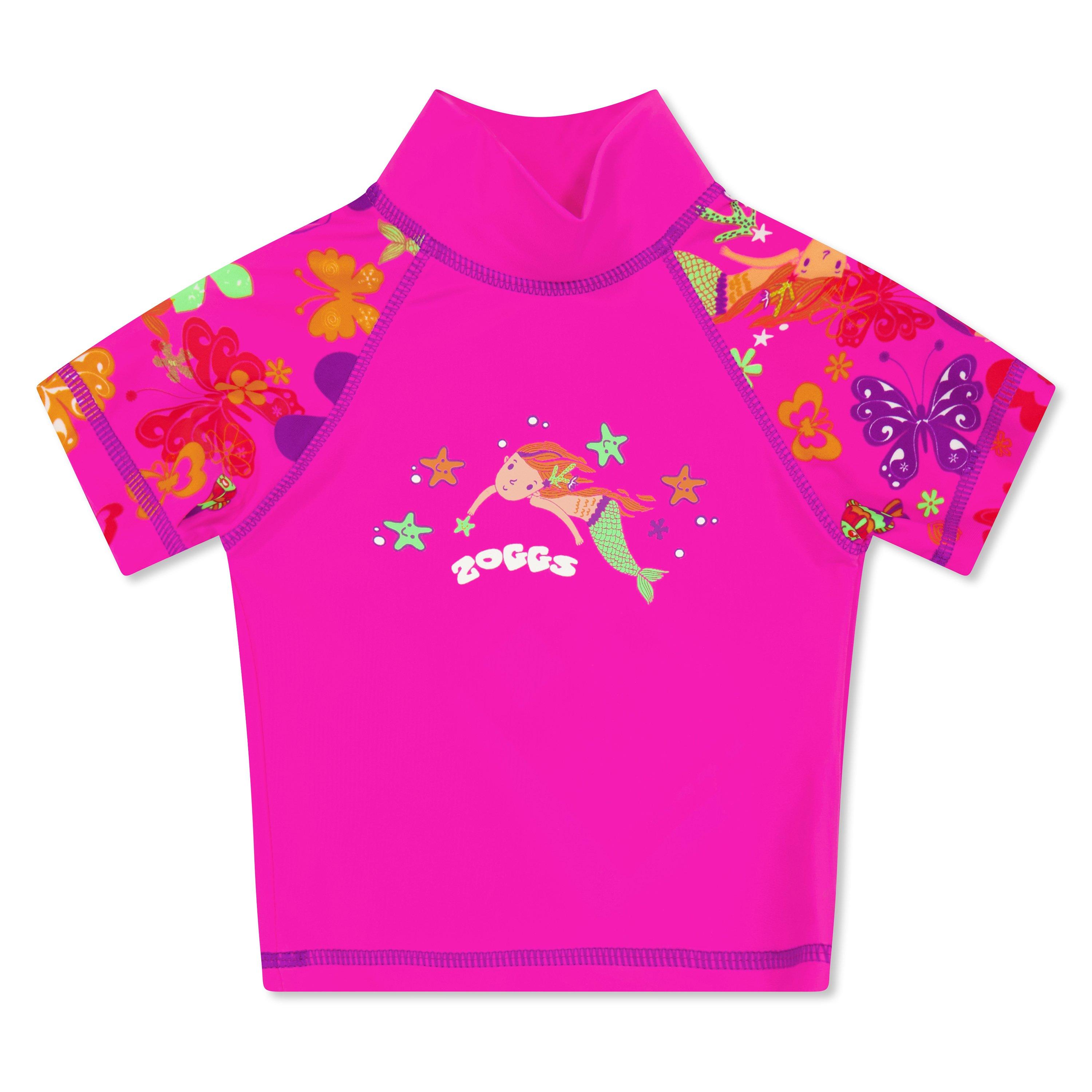 Pink - Zoggs - Mermaid Flower Sun Top Juniors - 1