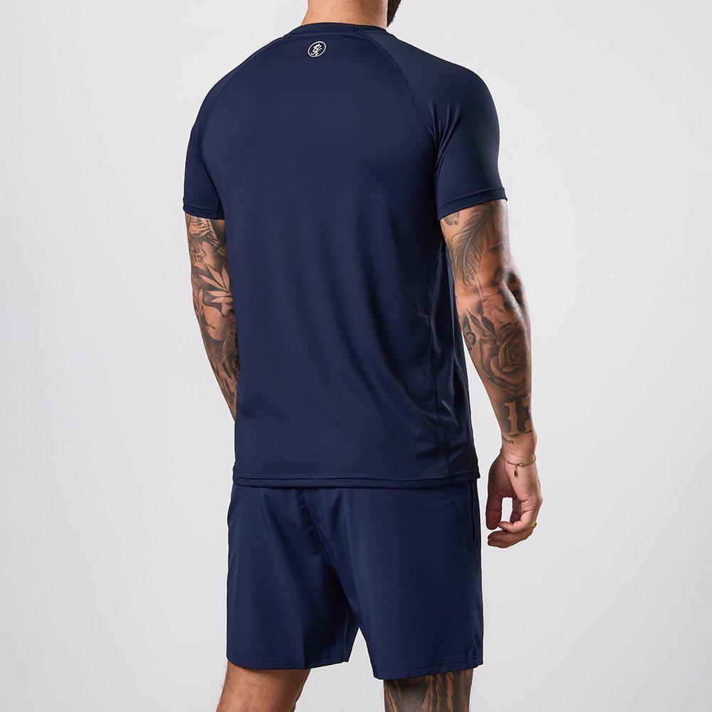 Gk Navy - Gym King - Men's Energy Short-Sleeve Crew-Neck Muscle-Fit T-Shirt - 4