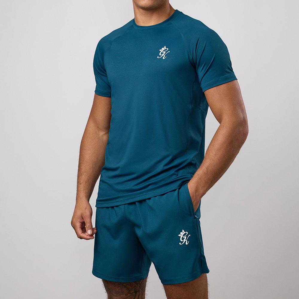 Oil Blue - Gym King - Men's Energy Short-Sleeve Crew-Neck Muscle-Fit T-Shirt - 3