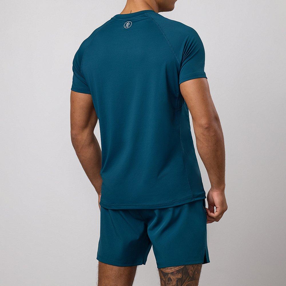 Oil Blue - Gym King - Men's Energy Short-Sleeve Crew-Neck Muscle-Fit T-Shirt - 4