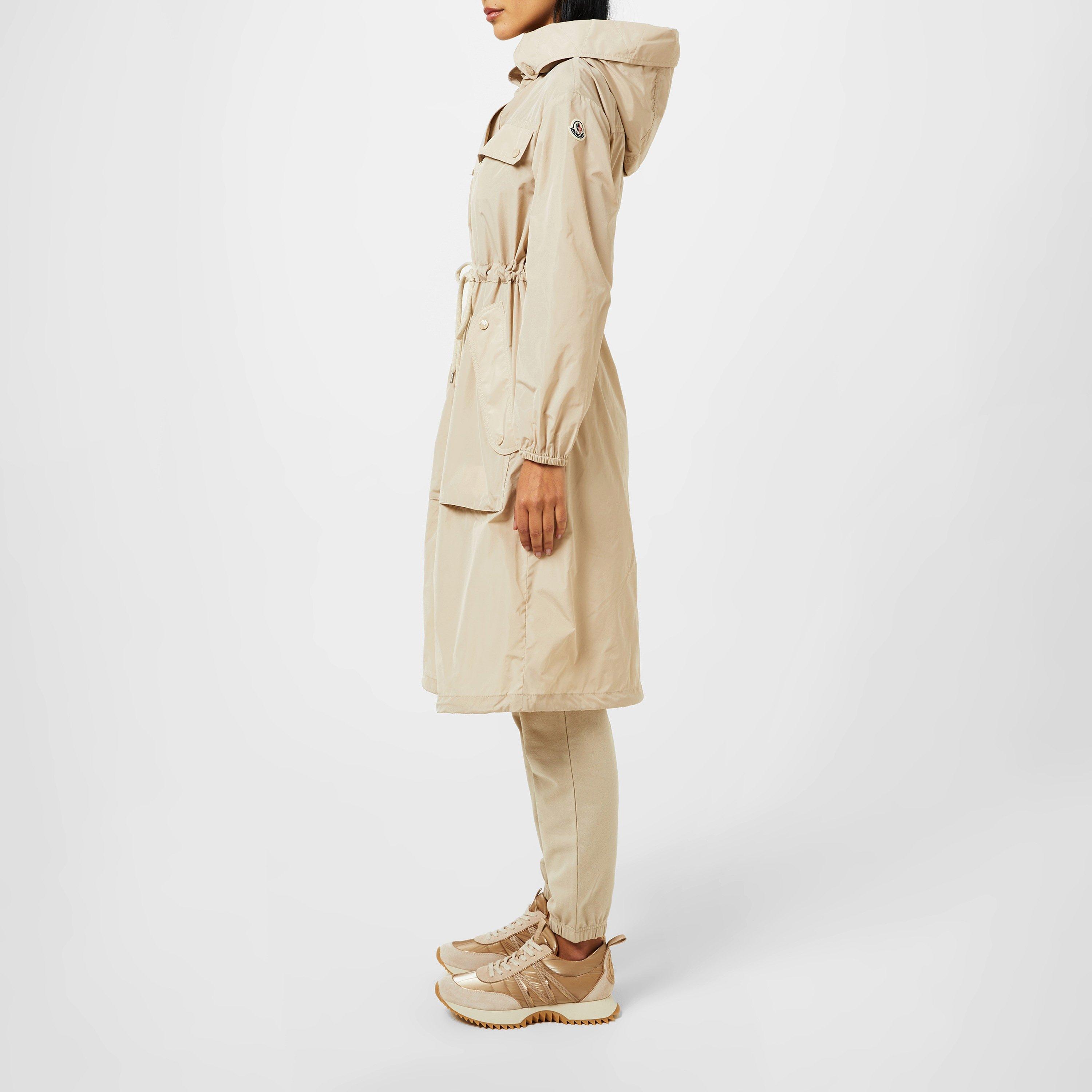 Beige 268 - Moncler - Women's Mantino Parka Hooded Long Oversized Fit Softshell Jacket - 2