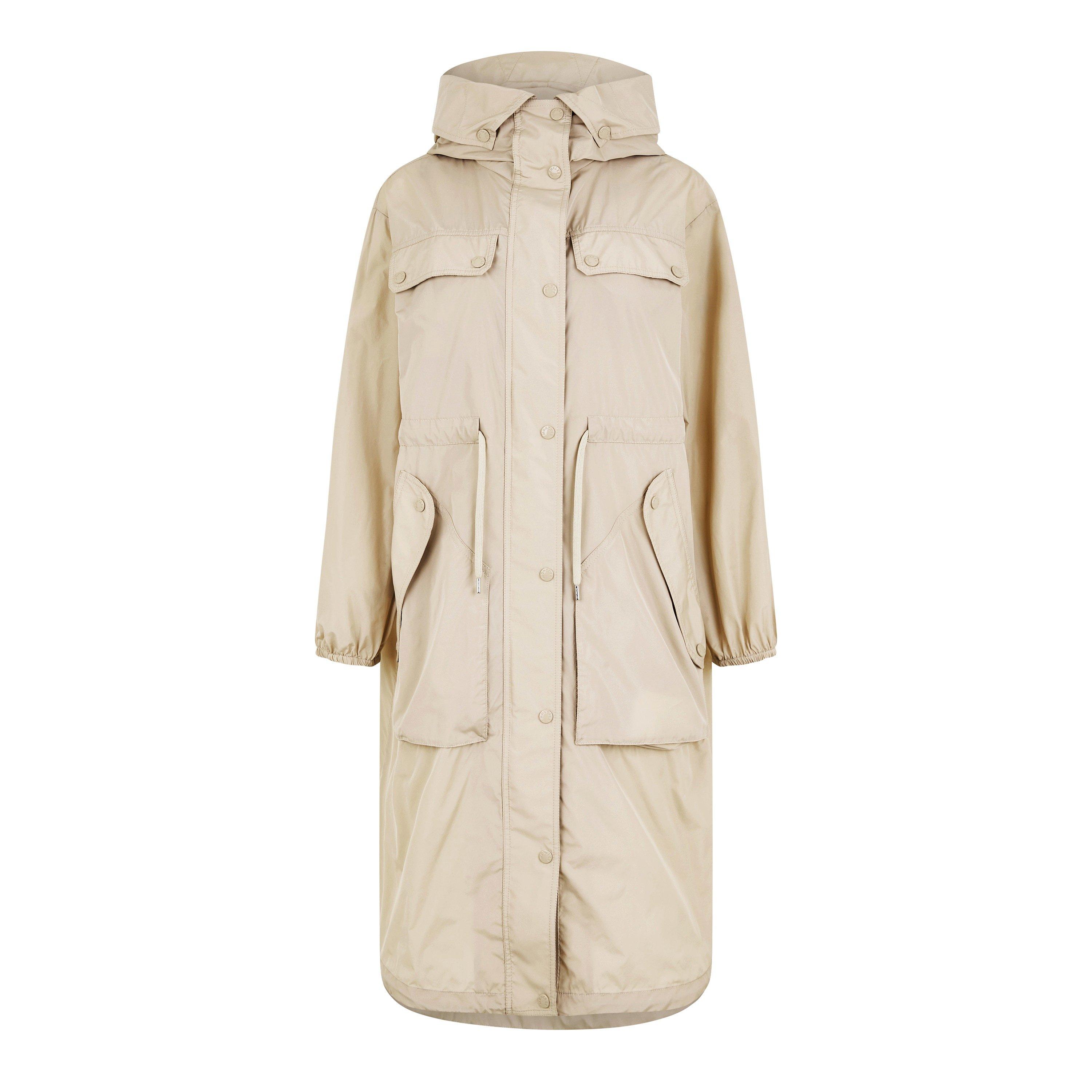 Beige 268 - Moncler - Women's Mantino Parka Hooded Long Oversized Fit Softshell Jacket - 5