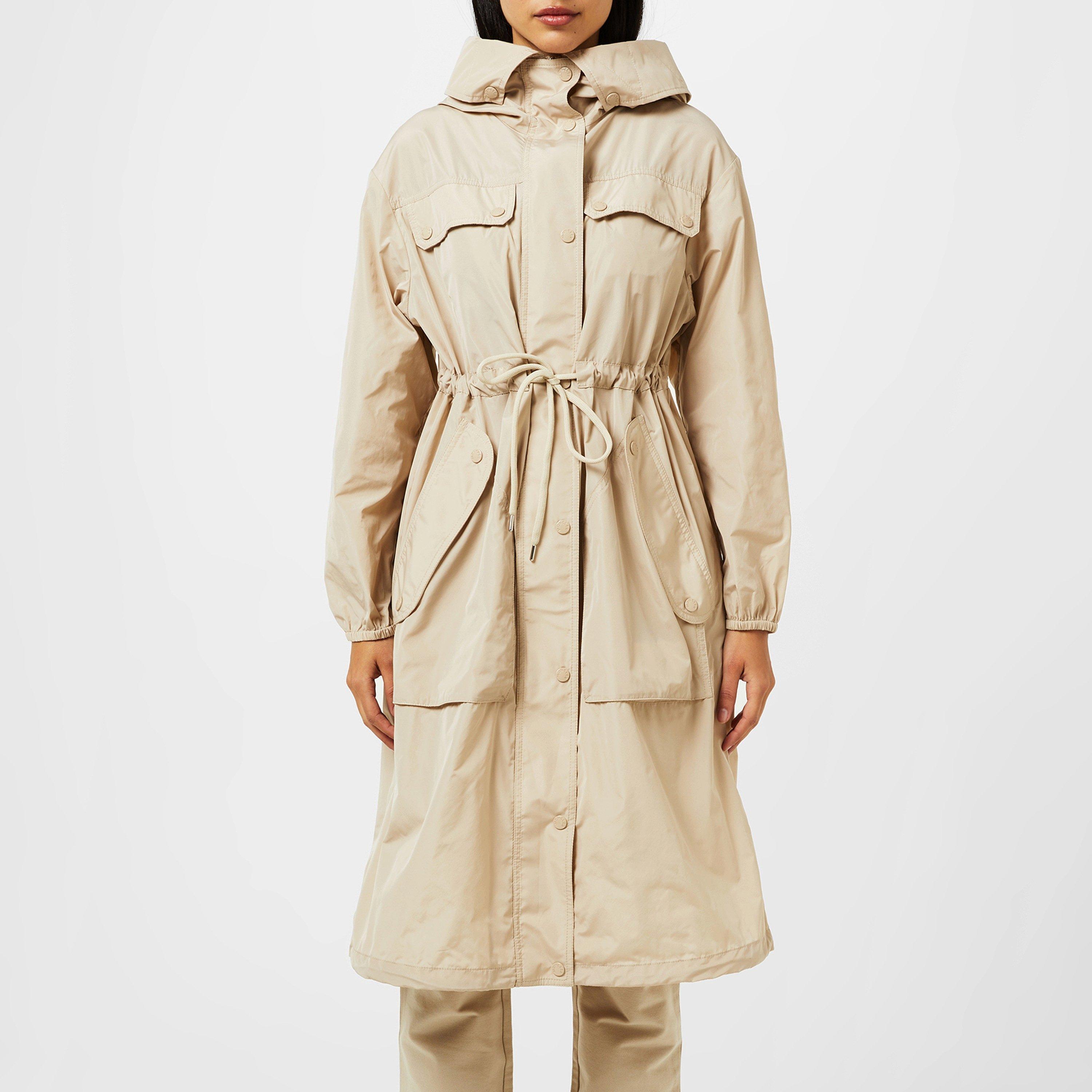 Beige 268 - Moncler - Women's Mantino Parka Hooded Long Oversized Fit Softshell Jacket - 4