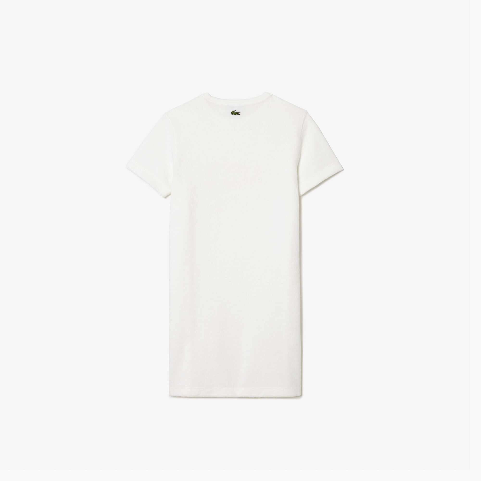 White 70V - Lacoste - Kids' Terry Logo T-Shirt Dress - 3