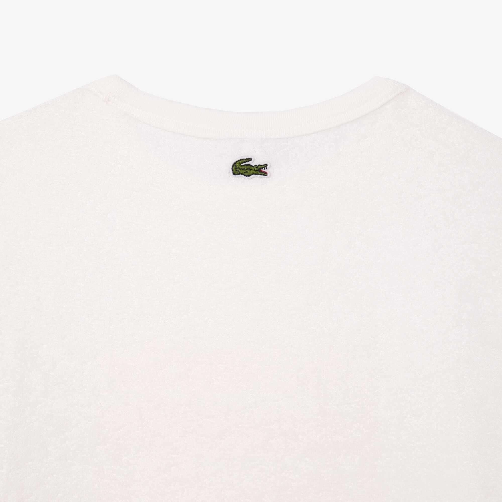 White 70V - Lacoste - Kids' Terry Logo T-Shirt Dress - 4