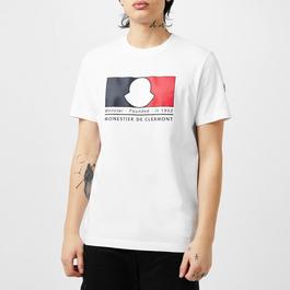 Moncler Tricolour Logo Motif T Shirt