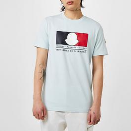 Moncler Tricolour Logo Motif T Shirt