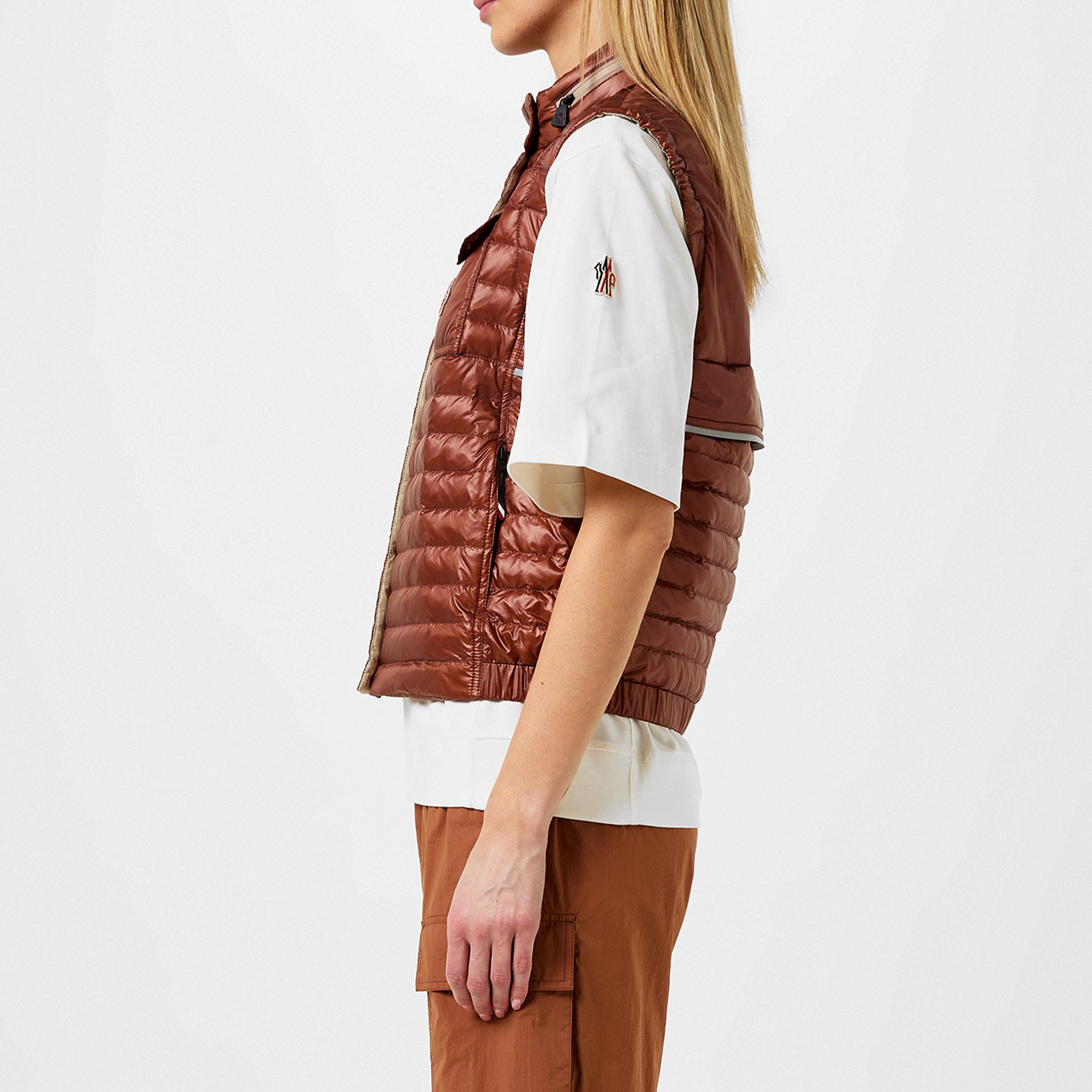 Brown 271 - Moncler Grenoble - Women's Gumiane Water Resistant Windproof Down Hooded Gilet - 2