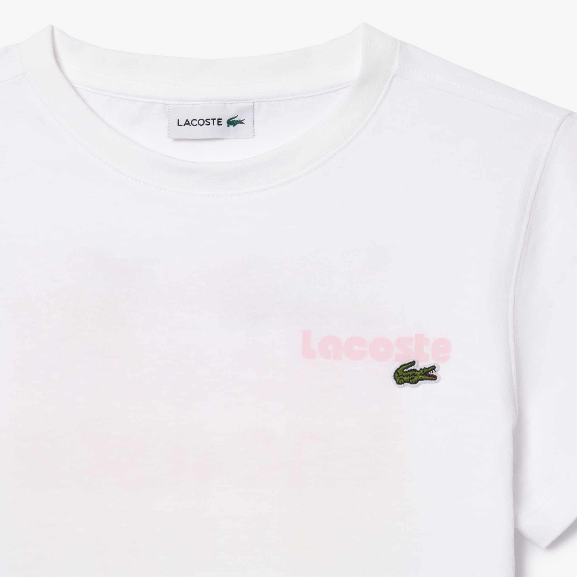 Bianco 001 - Lacoste - Kids' Regular Fit Graphic T-Shirt - 2