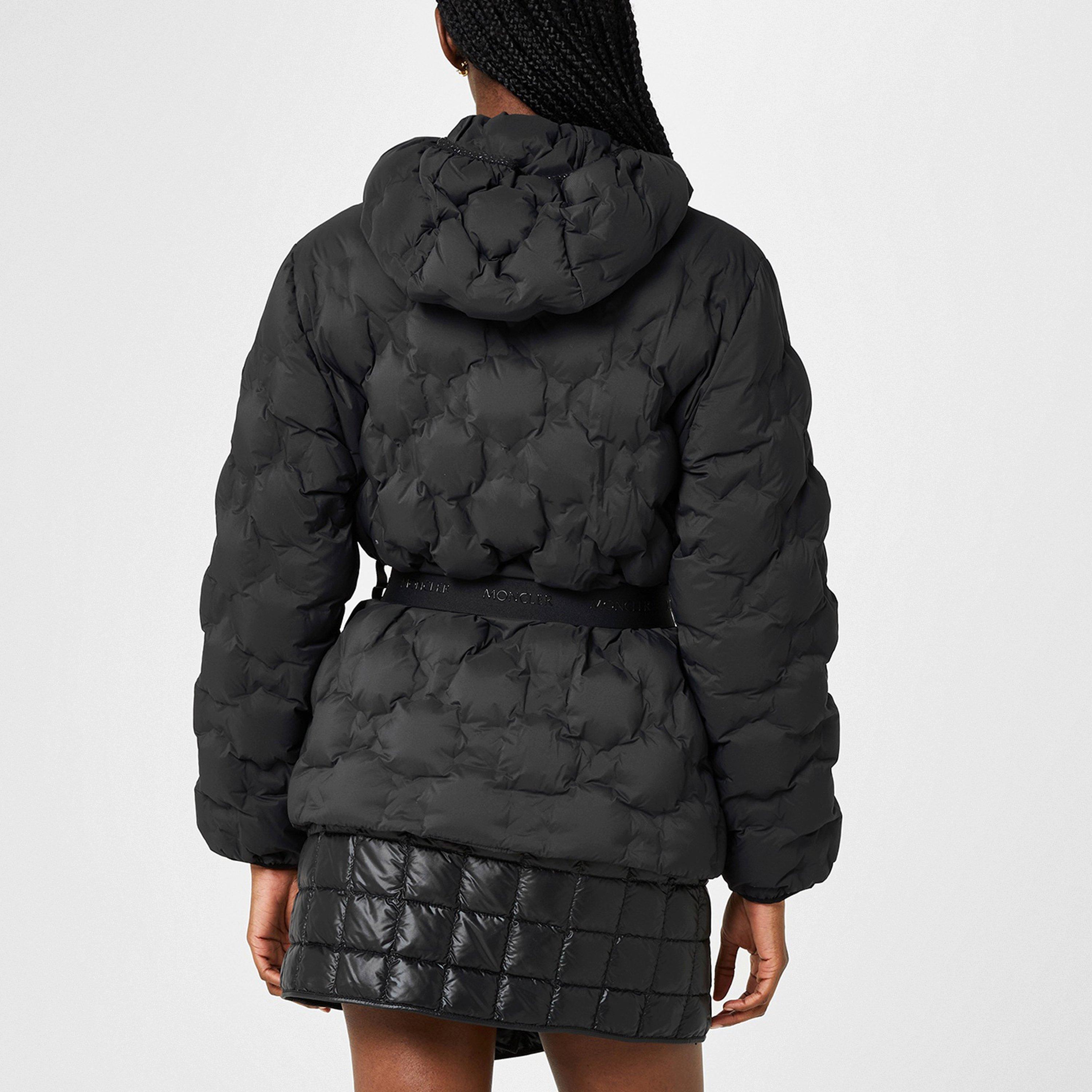 Black 999 - Moncler - Women's Adonis Water Resistant Down Hooded Short Puffer Jacket - 2
