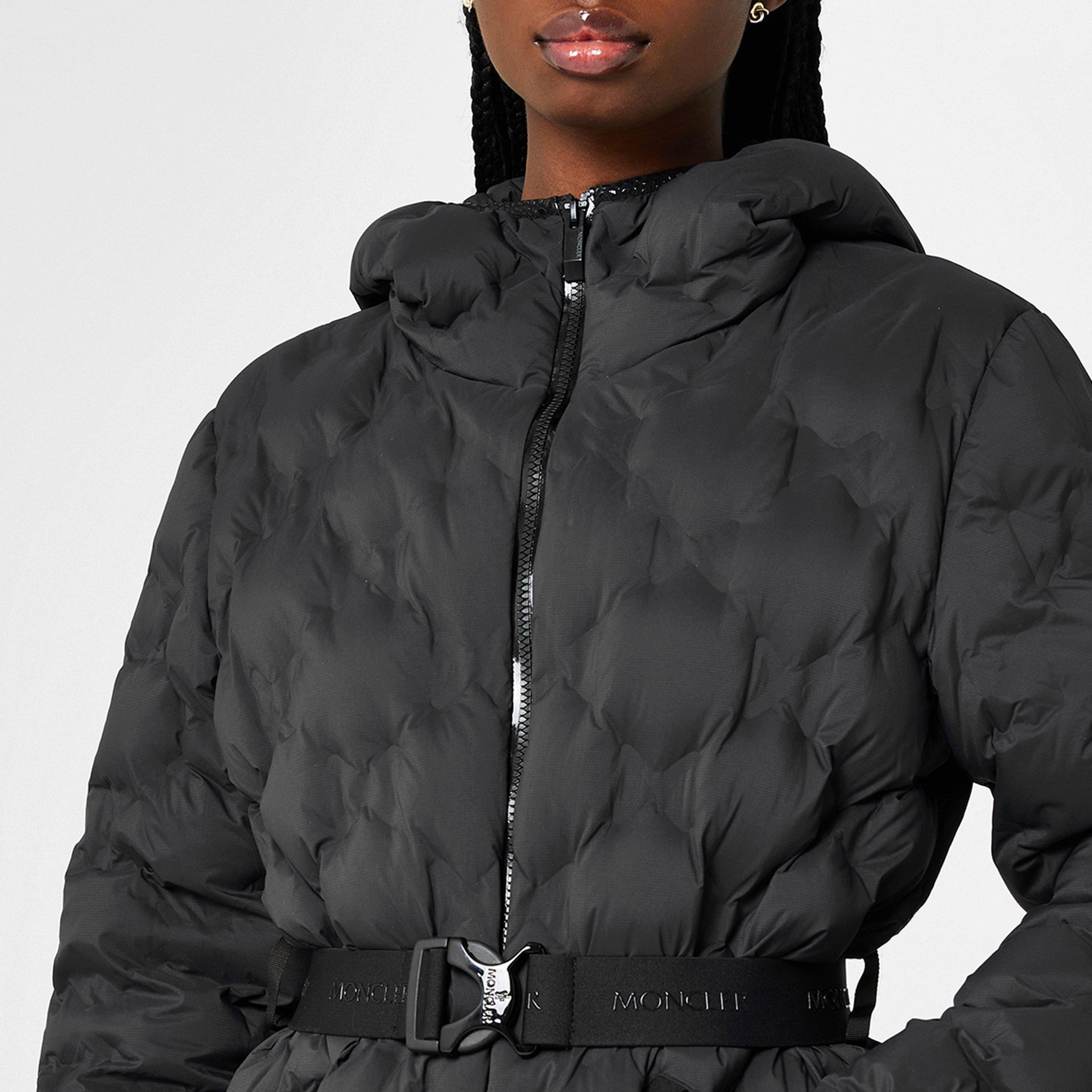 Black 999 - Moncler - Women's Adonis Water Resistant Down Hooded Short Puffer Jacket - 3