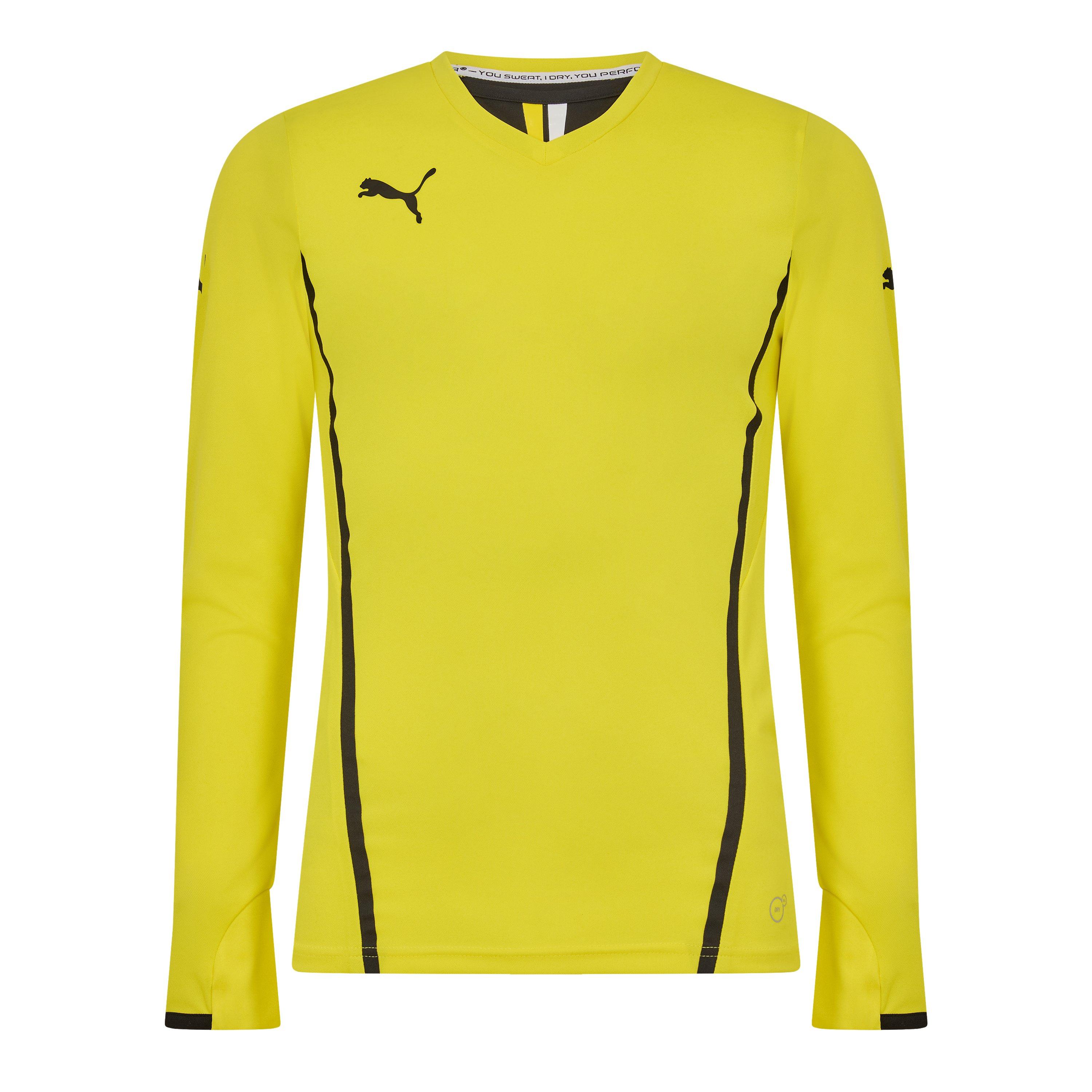 Puma Men's (13) King Ls Shirt - Yellow - S