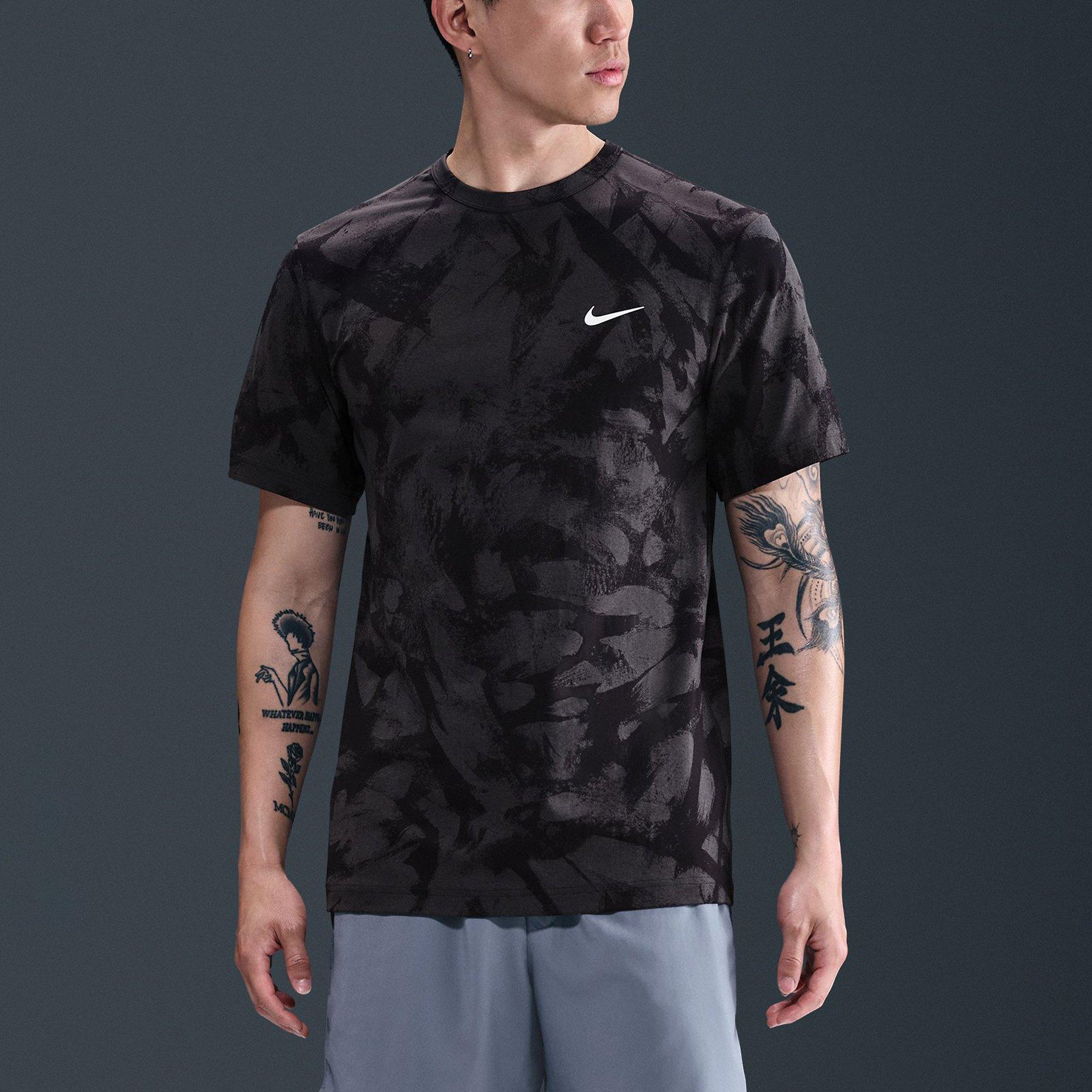 Black - Nike - Dri Fit Camo Mens Tee - 1
