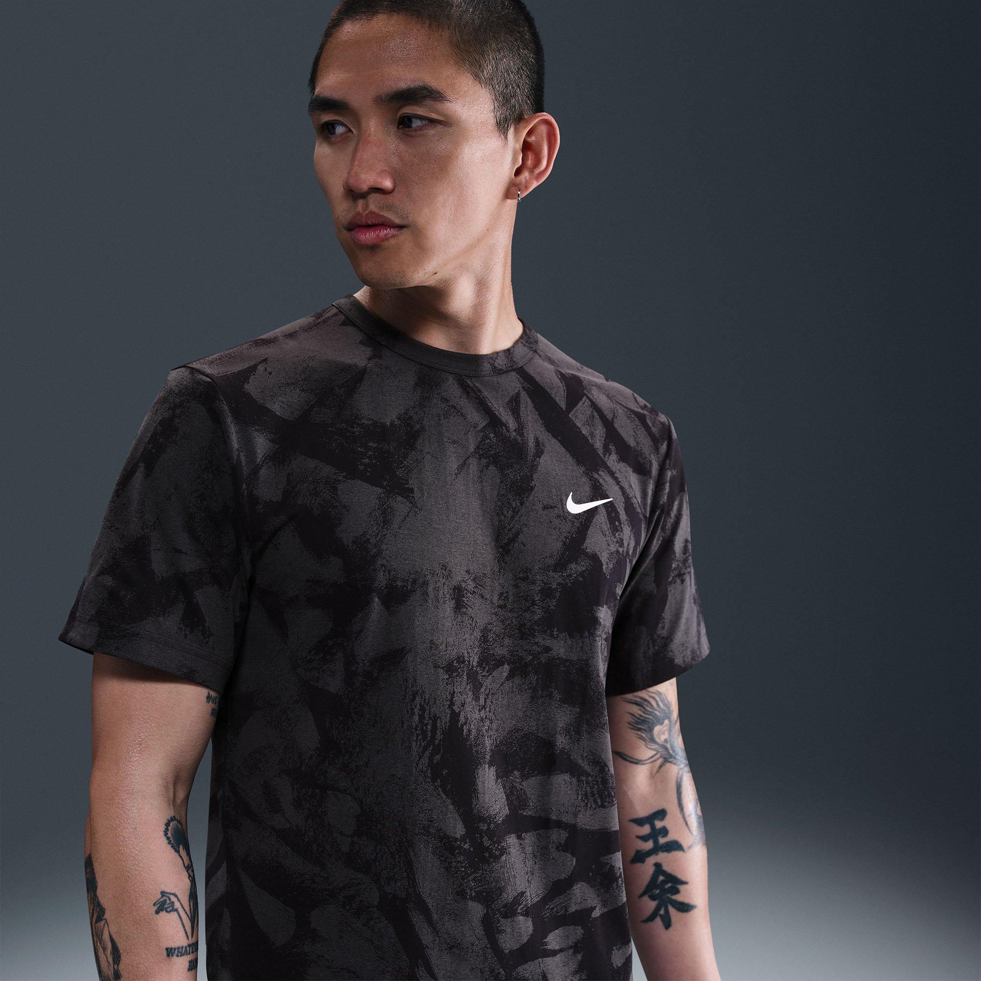 Black - Nike - Dri Fit Camo Mens Tee - 2