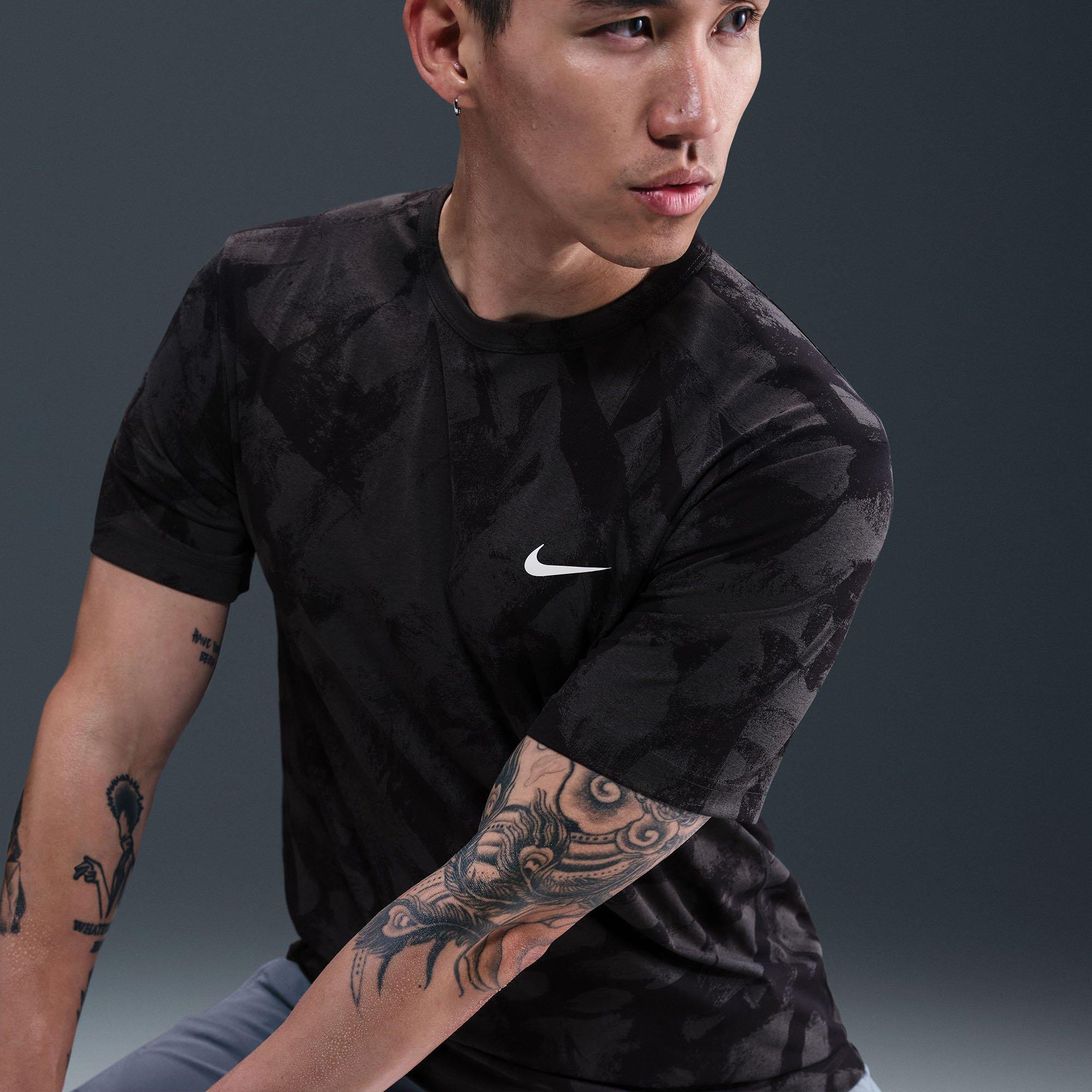 Black - Nike - Dri Fit Camo Mens Tee - 3