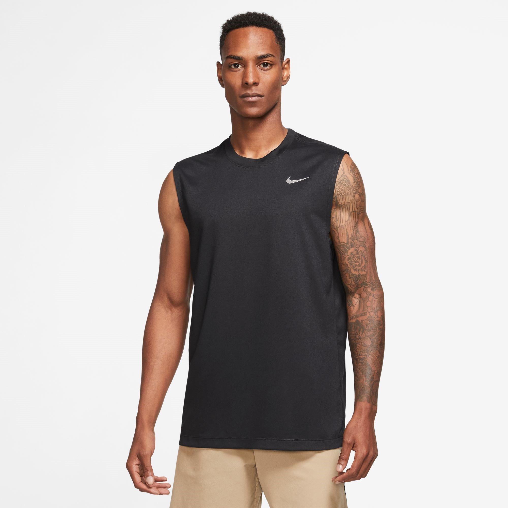 Preto/Prata - Nike - Dri-FIT Legend Men's Sleeveless Fitness T-Shirt - 1