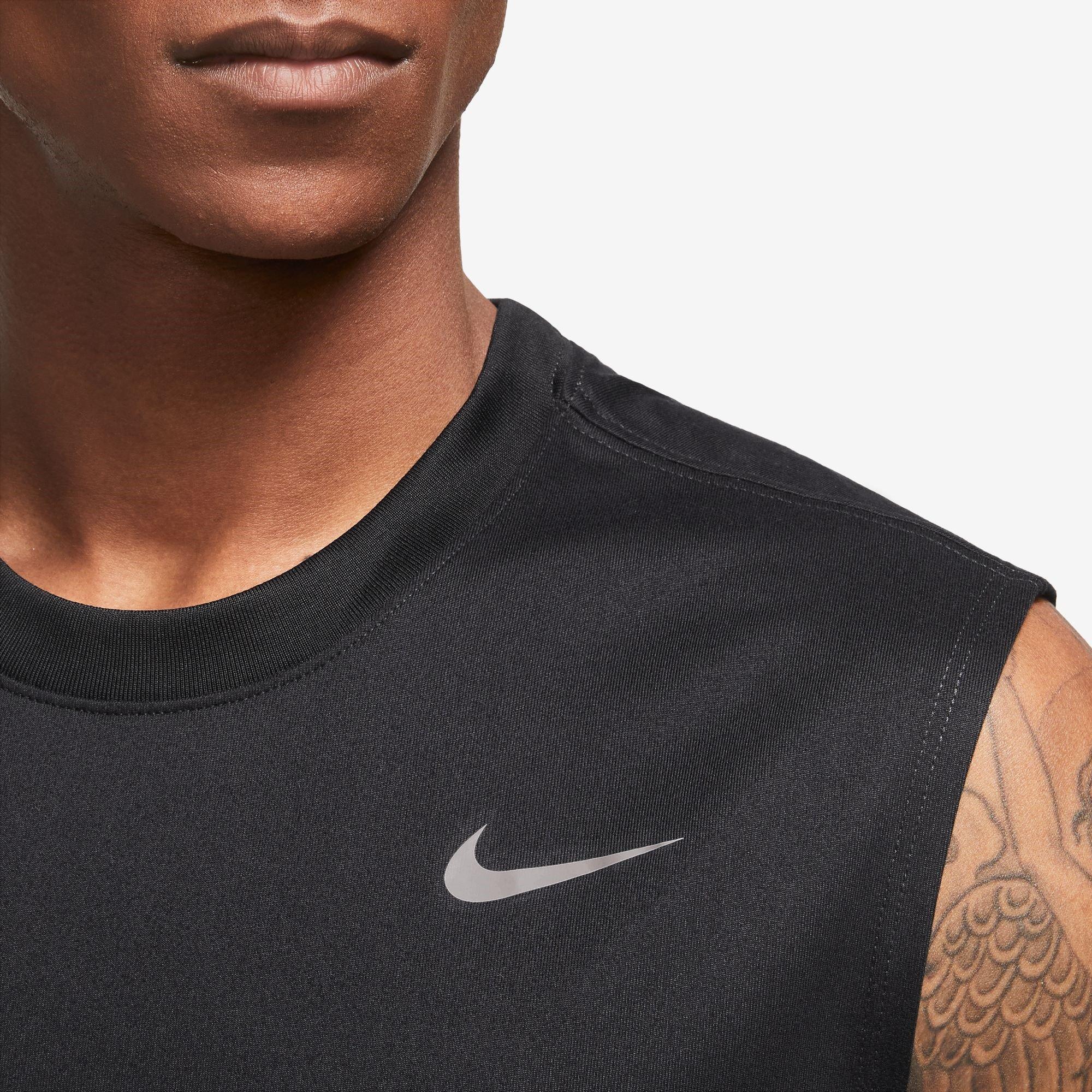 Preto/Prata - Nike - Dri-FIT Legend Men's Sleeveless Fitness T-Shirt - 3