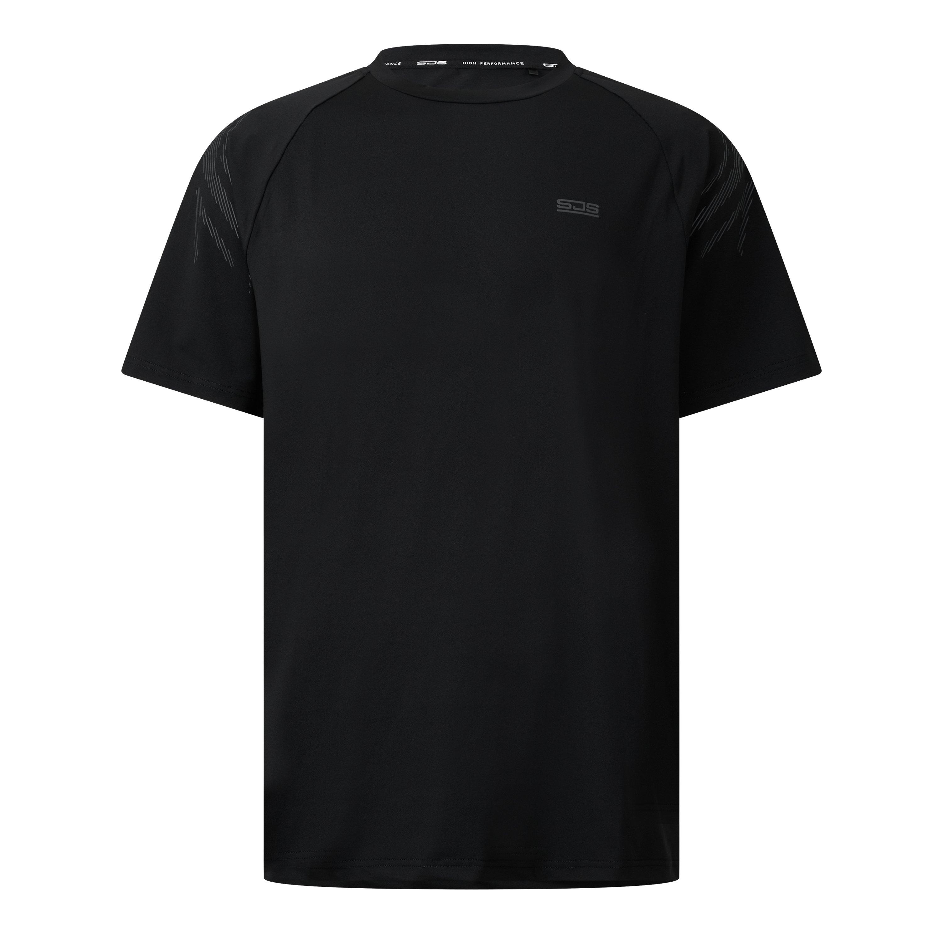 Schwarz - Sjeng Sports - Men's Niro Tee Short Sleeve Performance Gym Top - 1