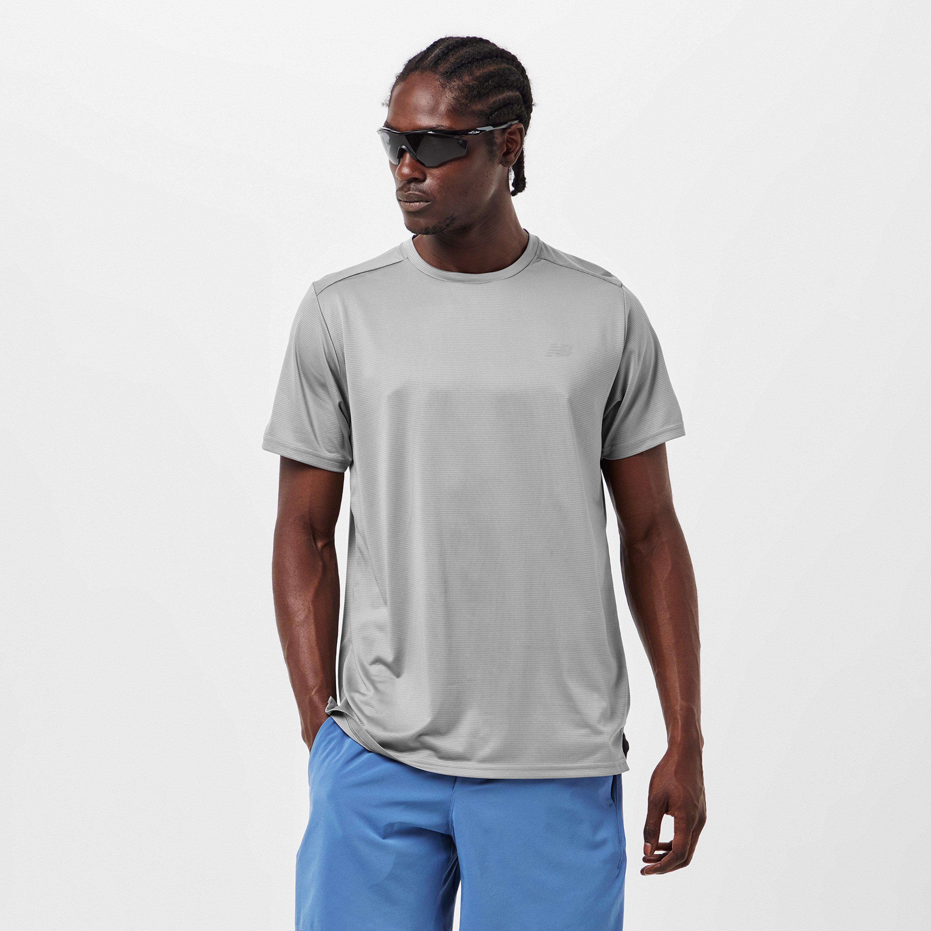 Gris Ardoise - New Balance - Men's Short-Sleeve Performance Gym Top - 3