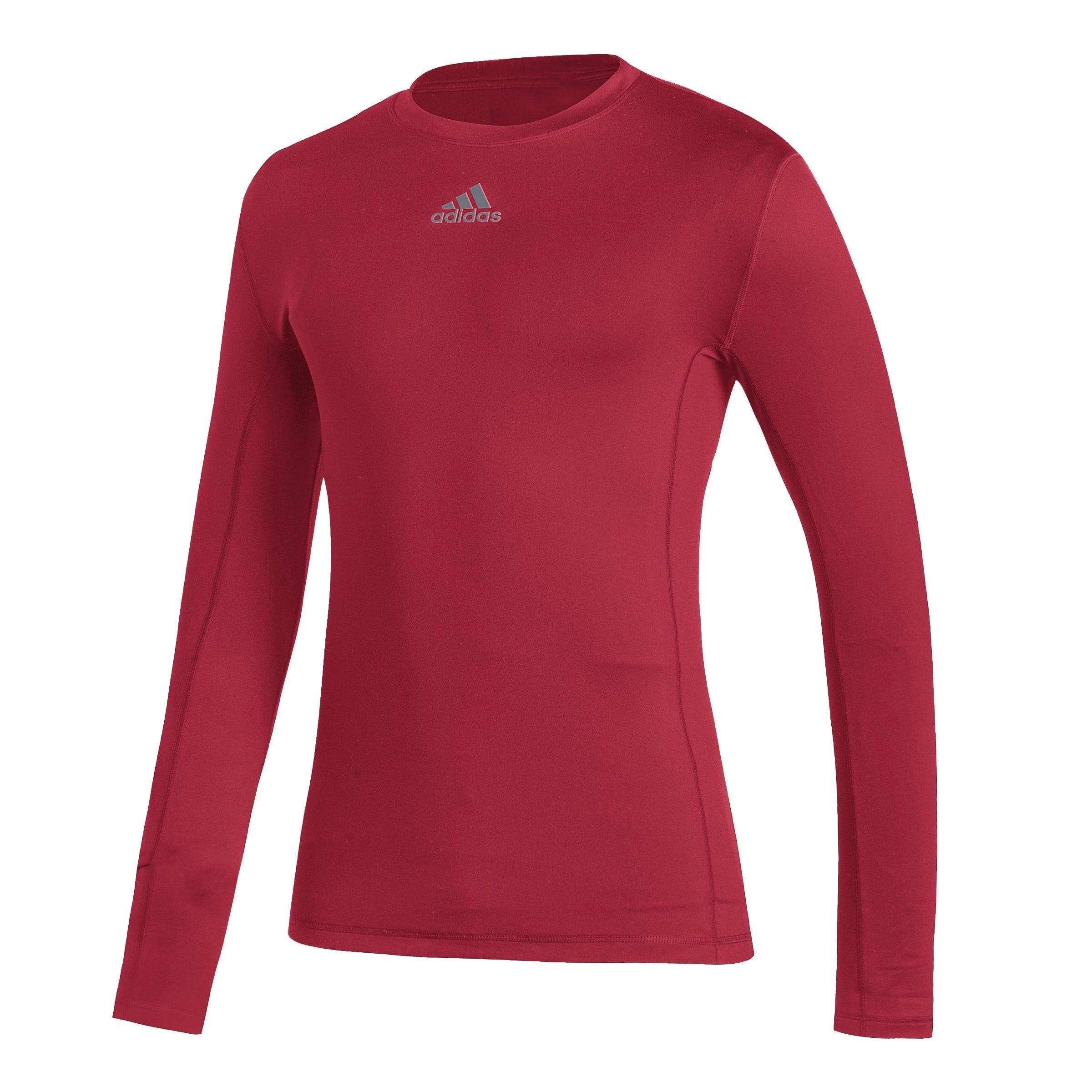 Rot - adidas - Techfit Warm Long-Sleeve Top Mens - 3