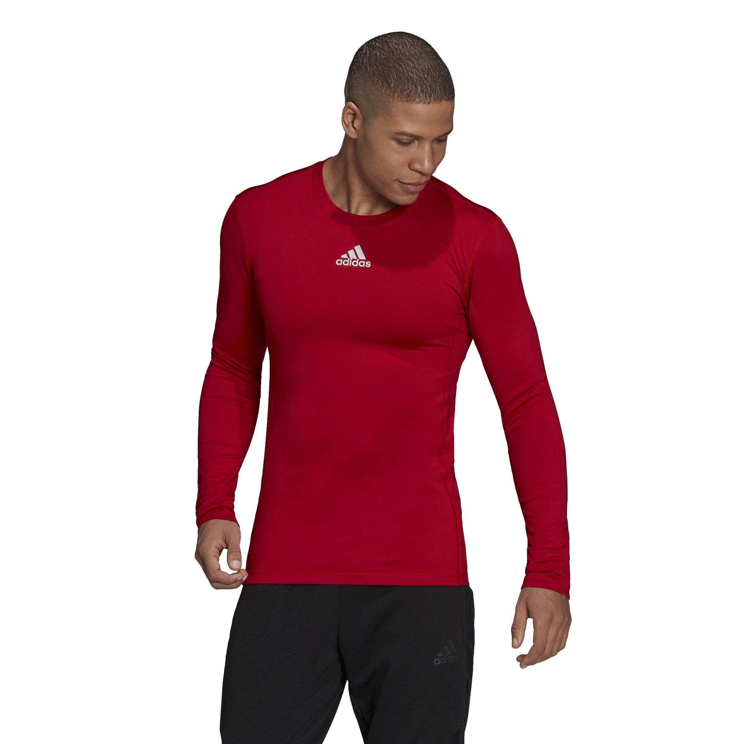 Rot - adidas - Techfit Warm Long-Sleeve Top Mens - 4