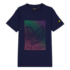 Lyle and Scott Dotted Eagle Graphic T Shirt Junior