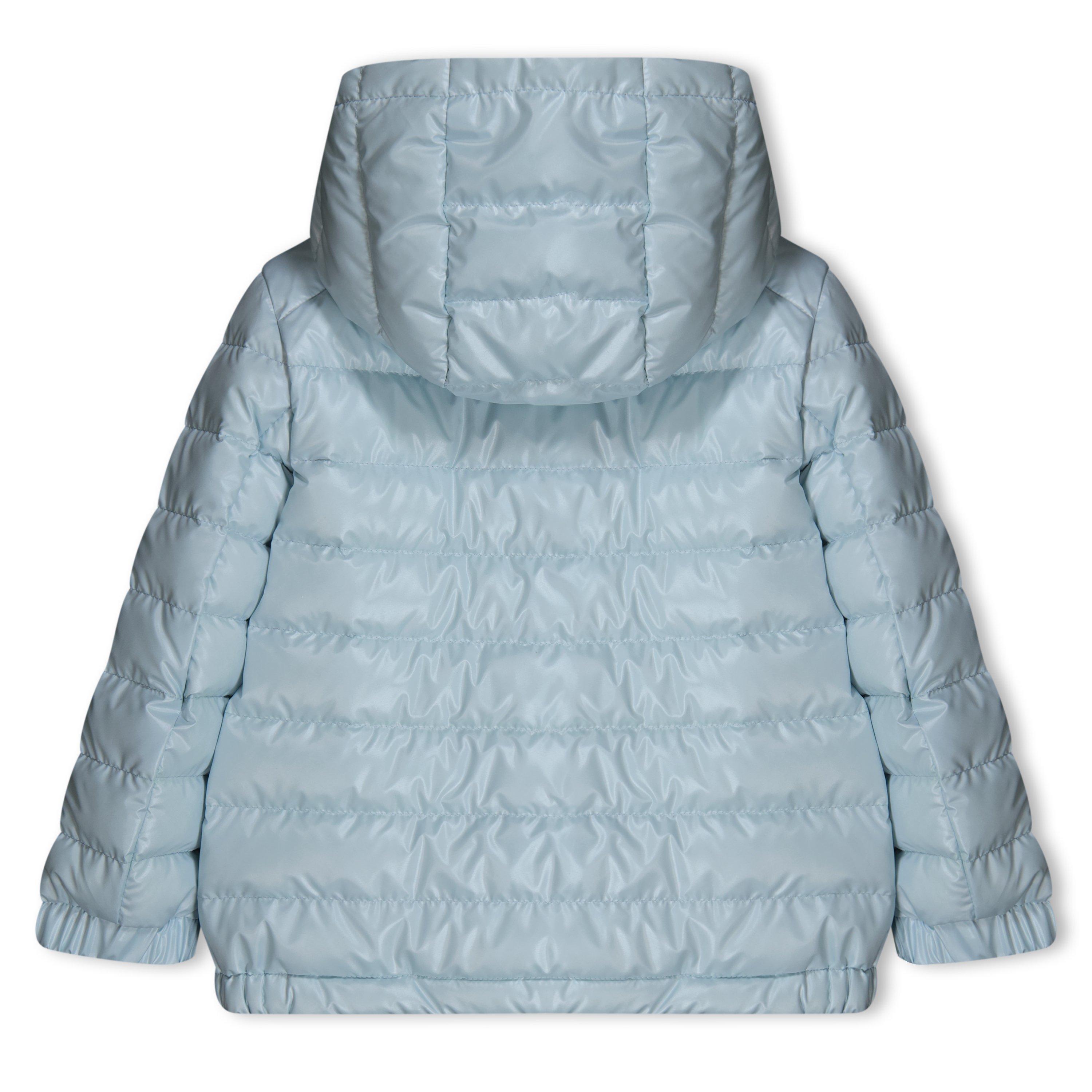 Light Blue 711 - Moncler - Kids' Masserau Down Filled Hooded Long Sleeve Short Puffer Jacket - 2