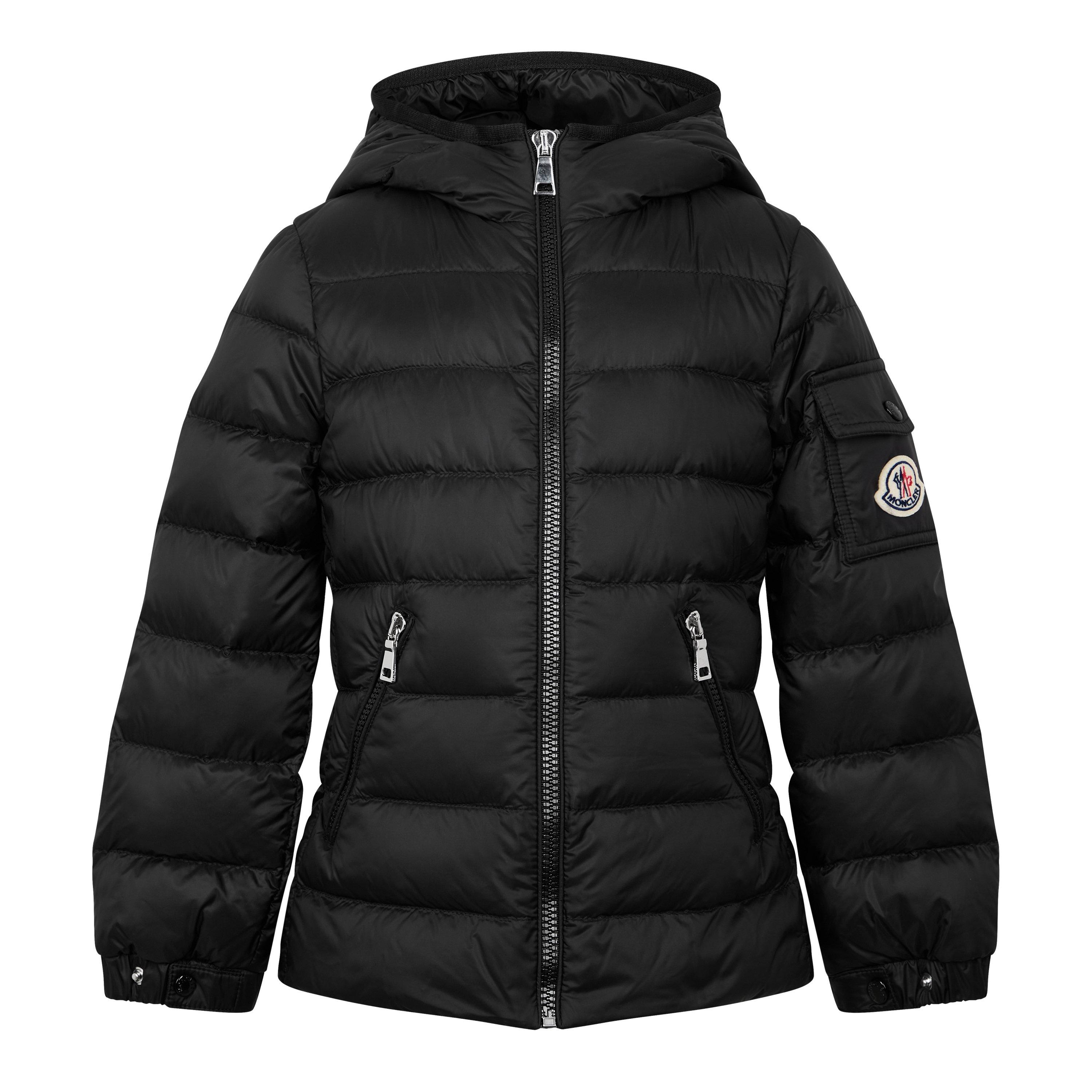 Black 999 - Moncler - Kids' Gles Hooded Long Sleeve Short Puffer Jacket - 1
