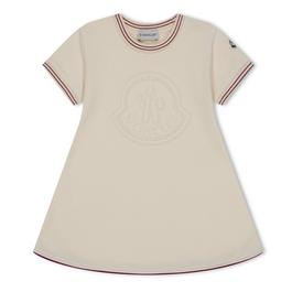 Moncler Logo Dress With Contrasting Trims Junior