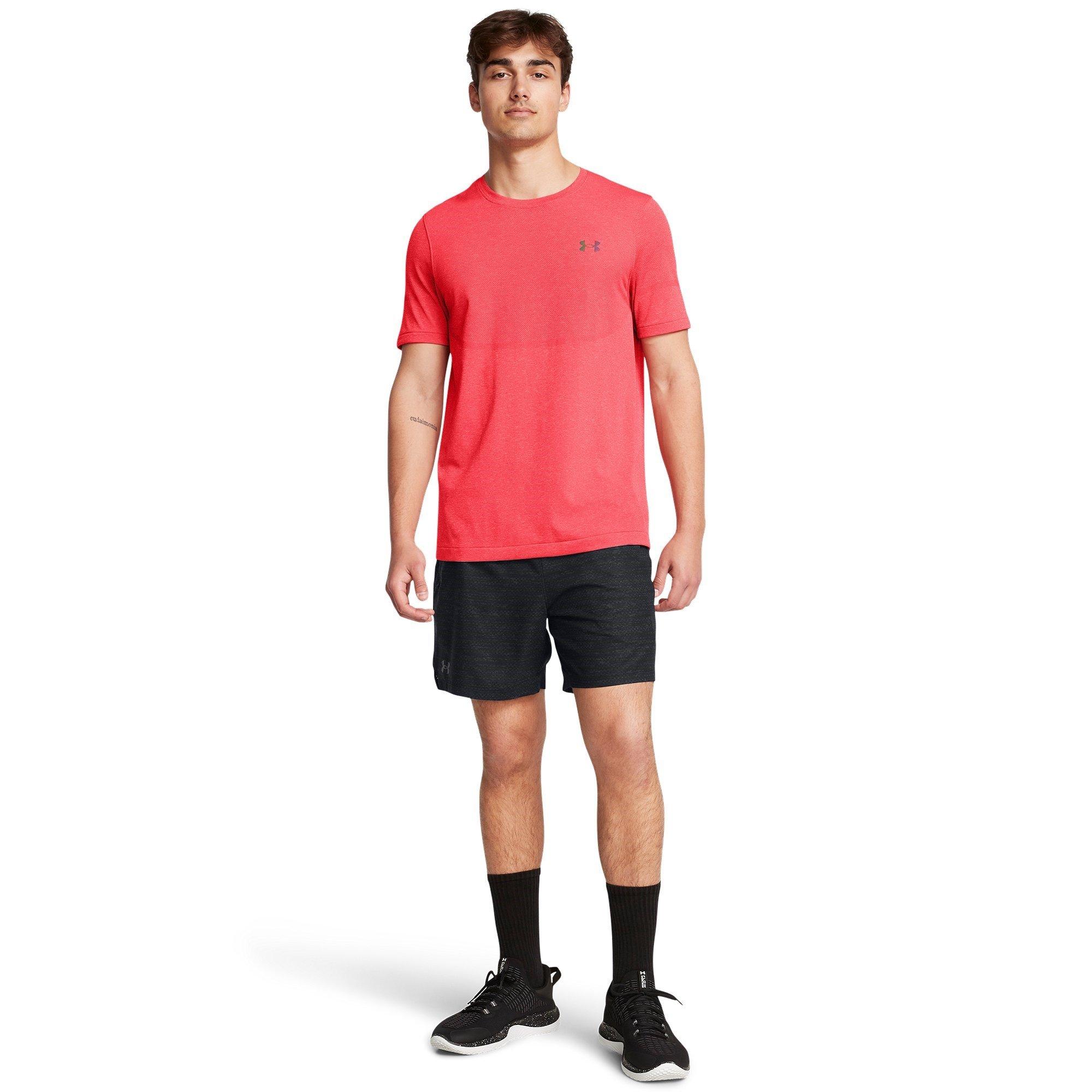 Crvena - Under Armour - Men's Vanish Elite Short-Sleeve Performance Gym Top - 5
