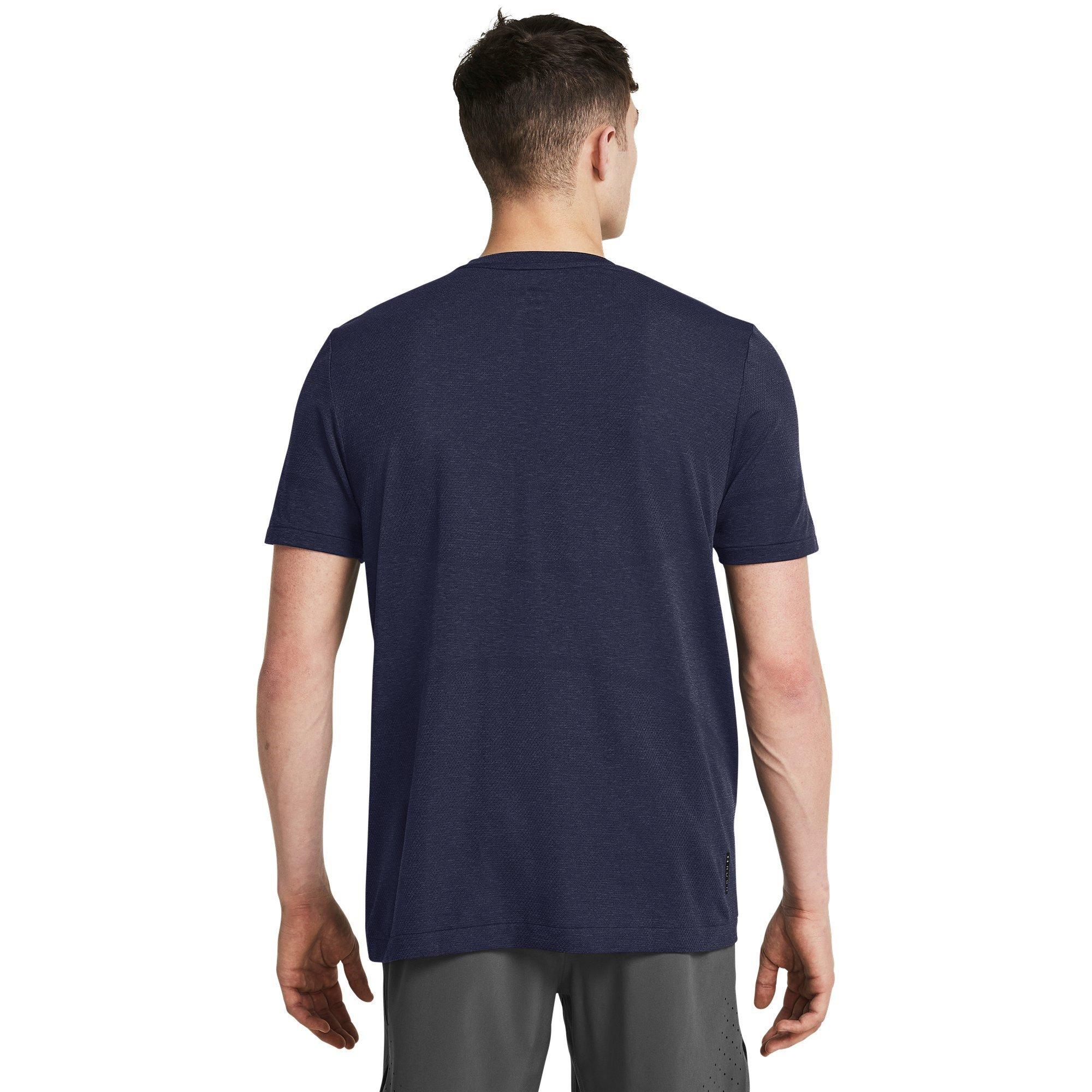 Ponoćno plava - Under Armour - Vanish Elite Short-Sleeve Performance Gym Top - 4