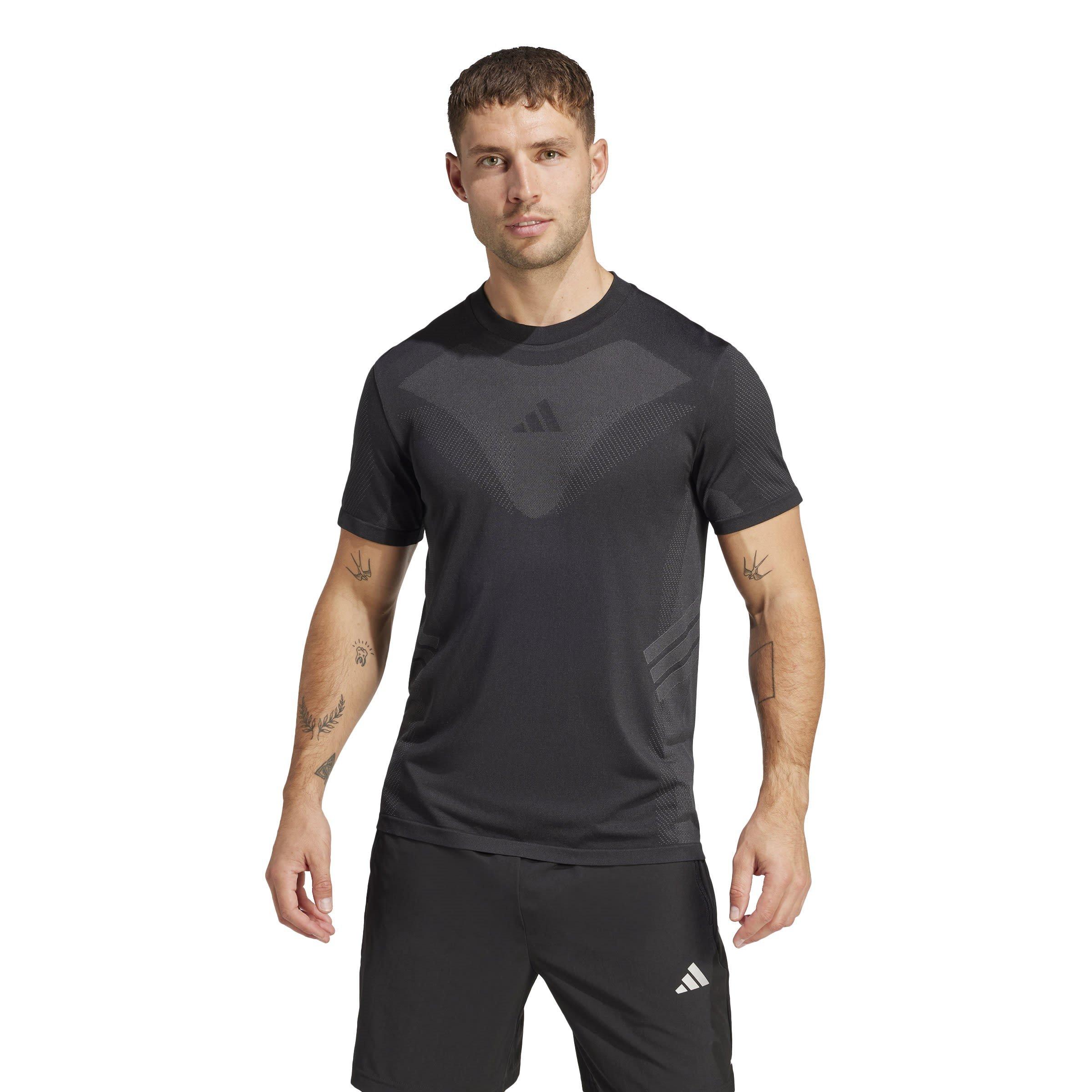 Schwarz/Grau - adidas - GYM+ Seamless Tee Mens - 2