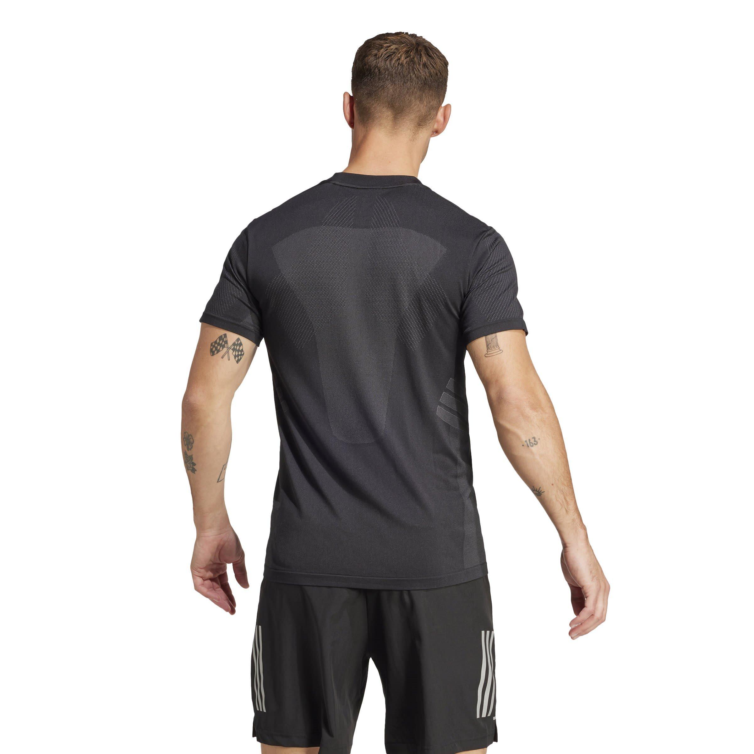 Schwarz/Grau - adidas - GYM+ Seamless Tee Mens - 3