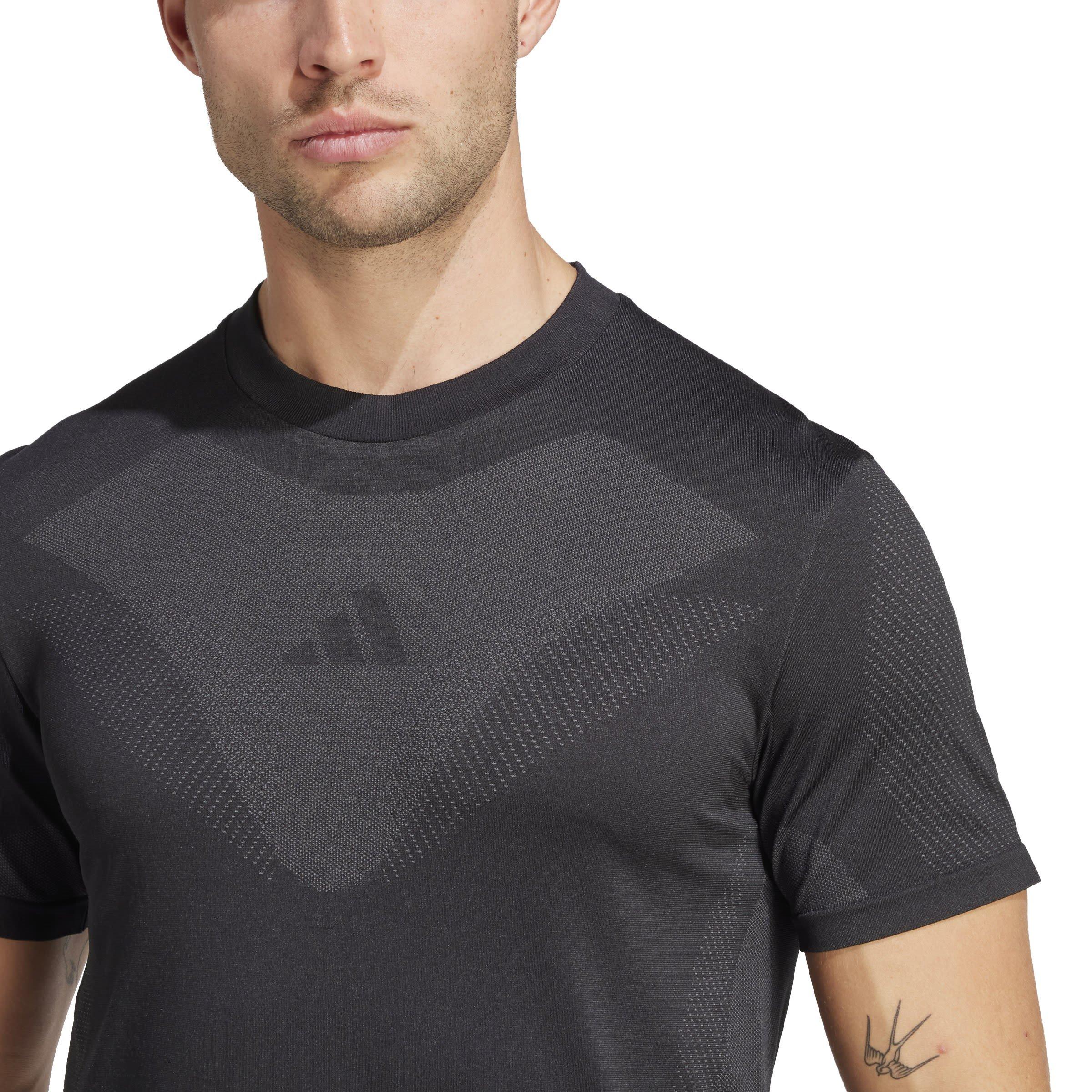 Schwarz/Grau - adidas - GYM+ Seamless Tee Mens - 5